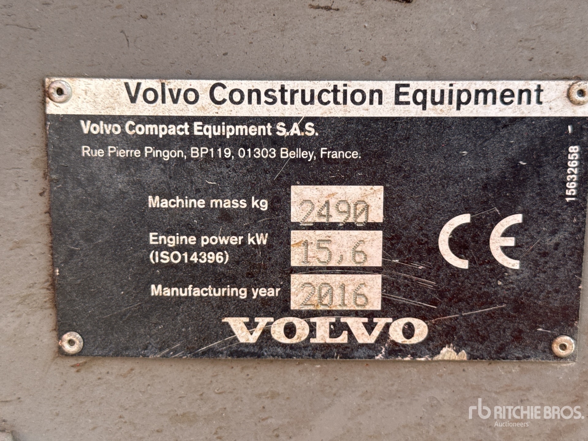 2016 Volvo ECR25D