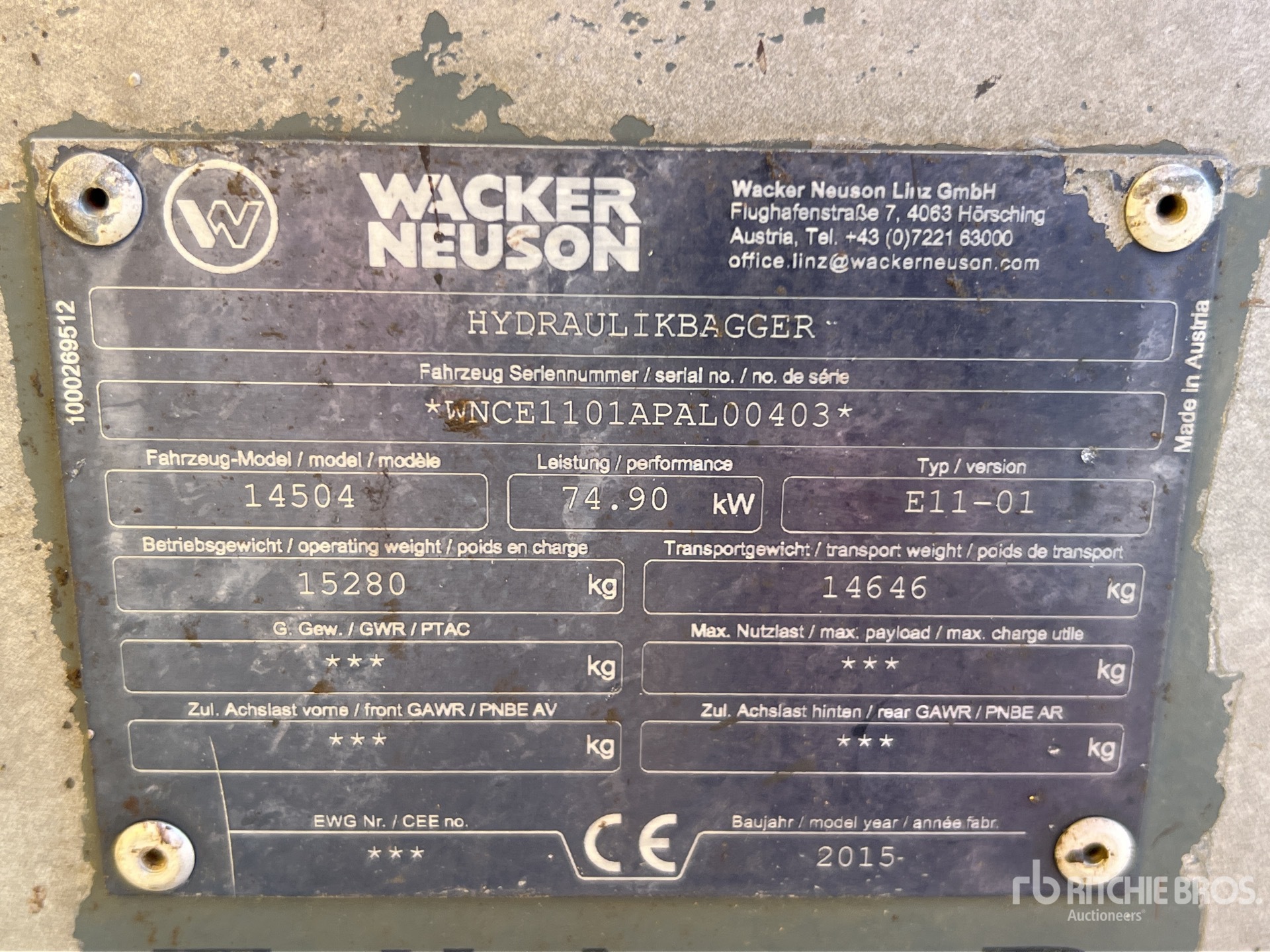 2015 Wacker Neuson 14504