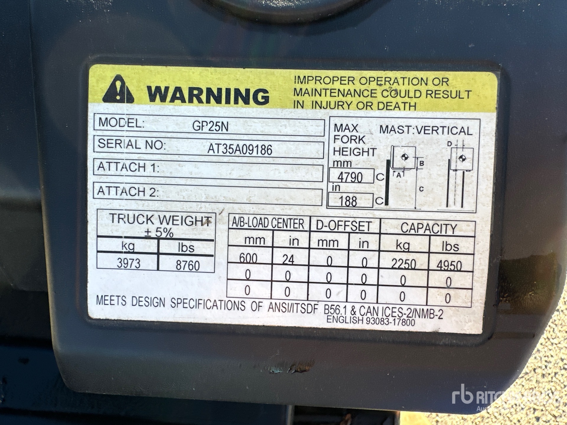 2020 Caterpillar GP25N