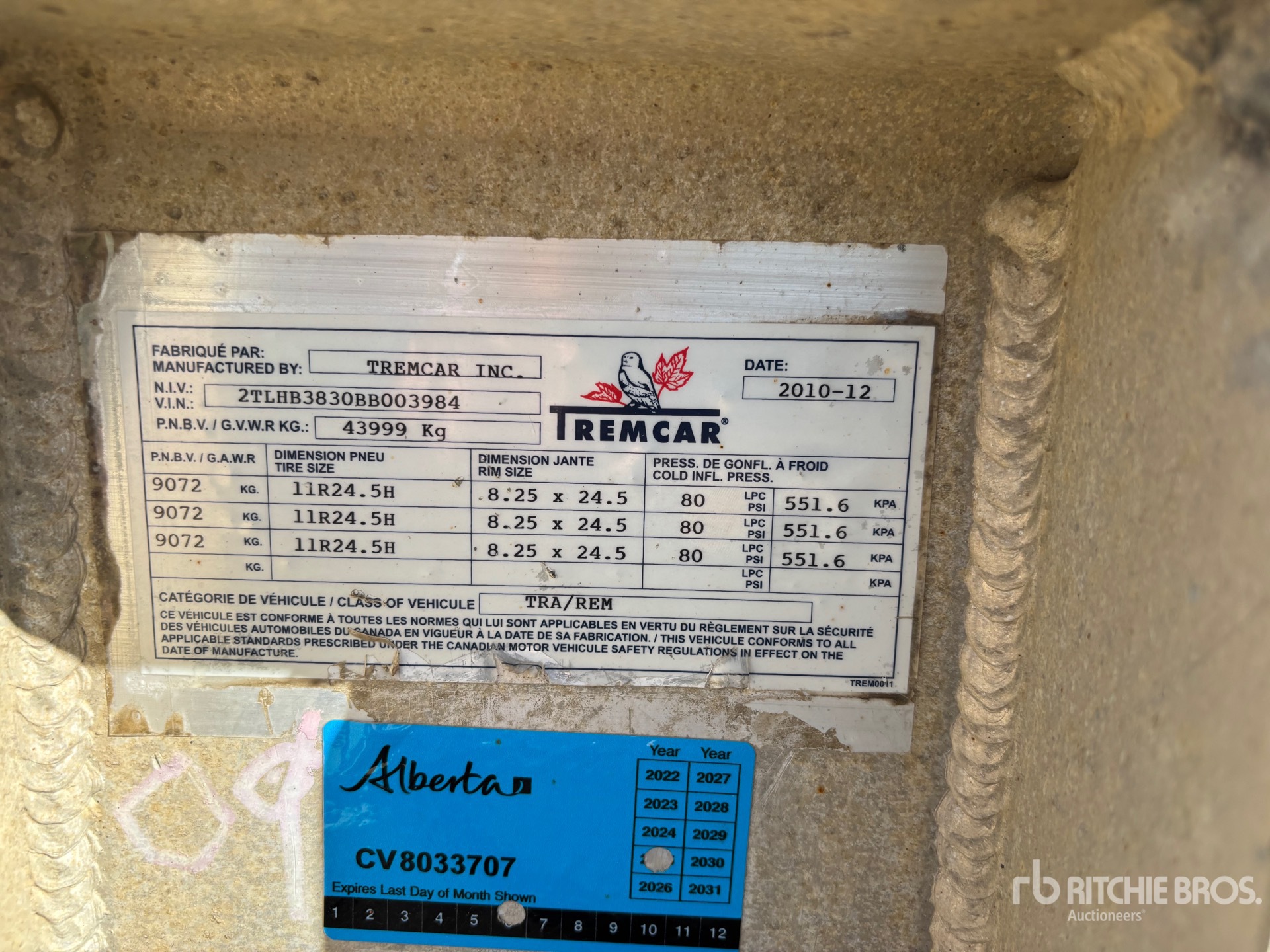 2011 Tremcar 1200 CFT TRI/A