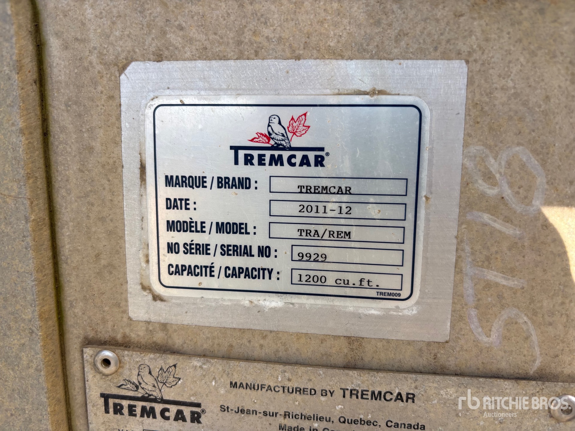2012 Tremcar 1200 CFT TRI/A