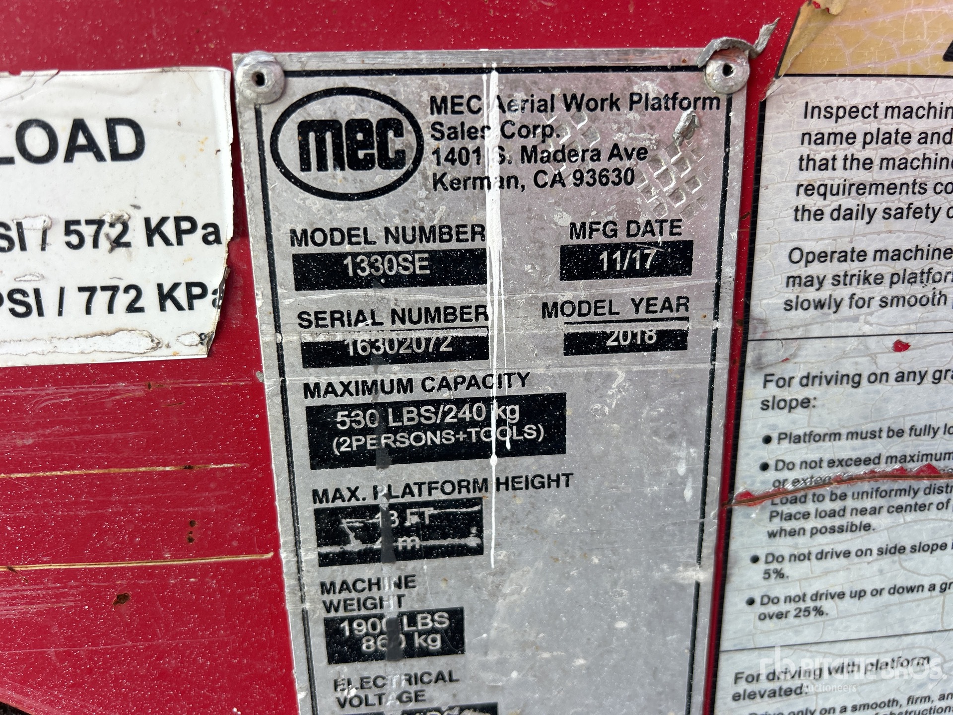 2017 Mec 1330SE