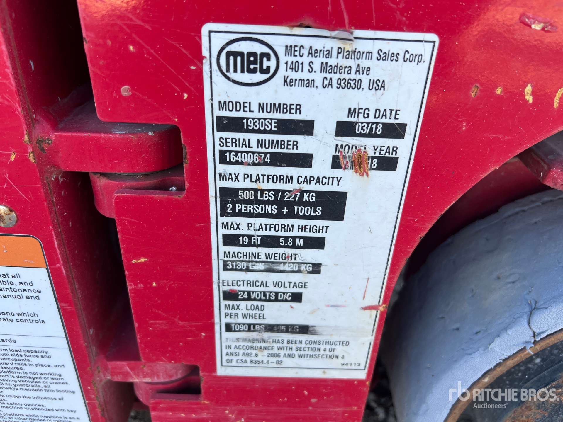 2018 Mec 1930SE
