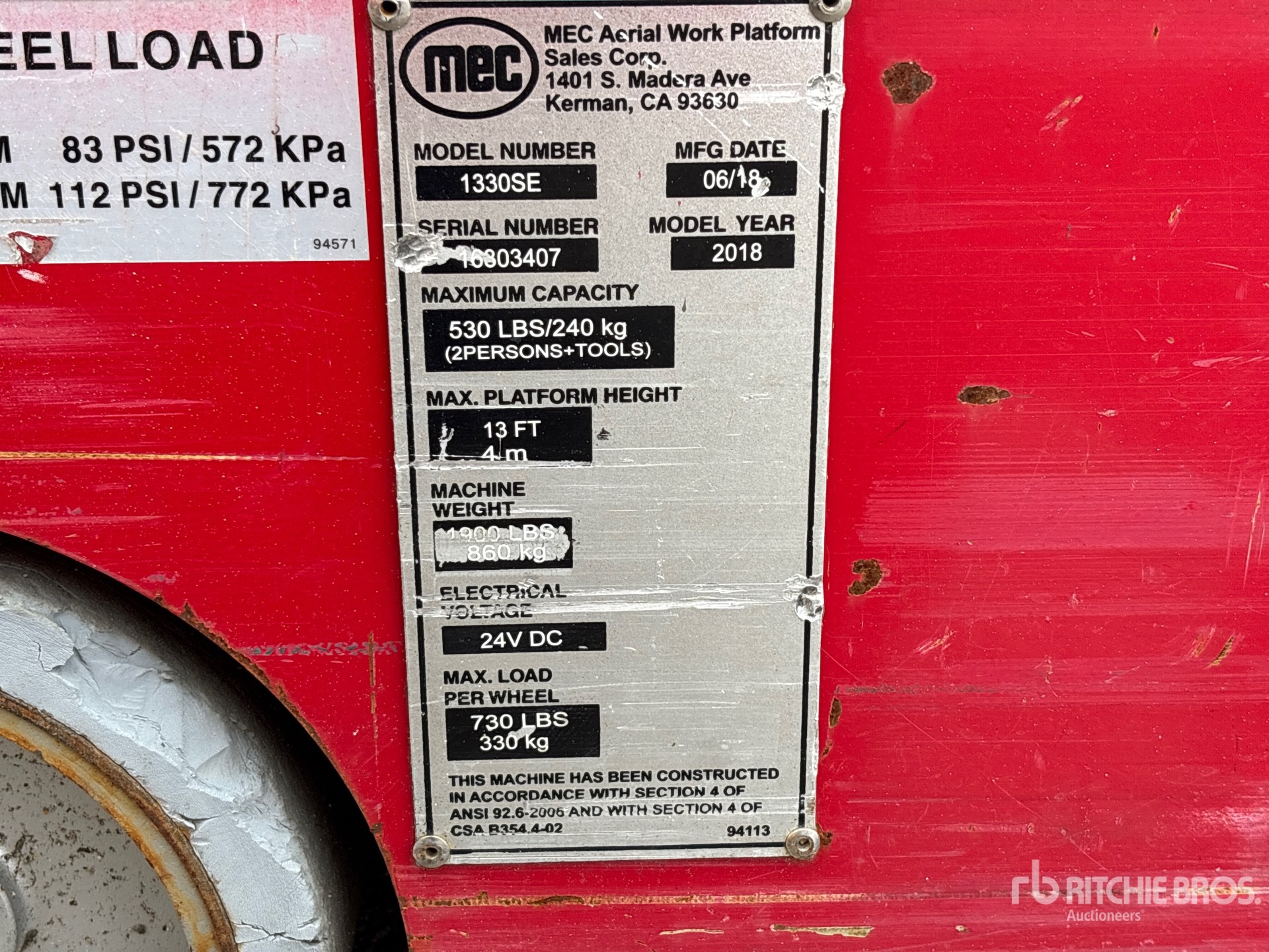 2018 Mec 1330SE