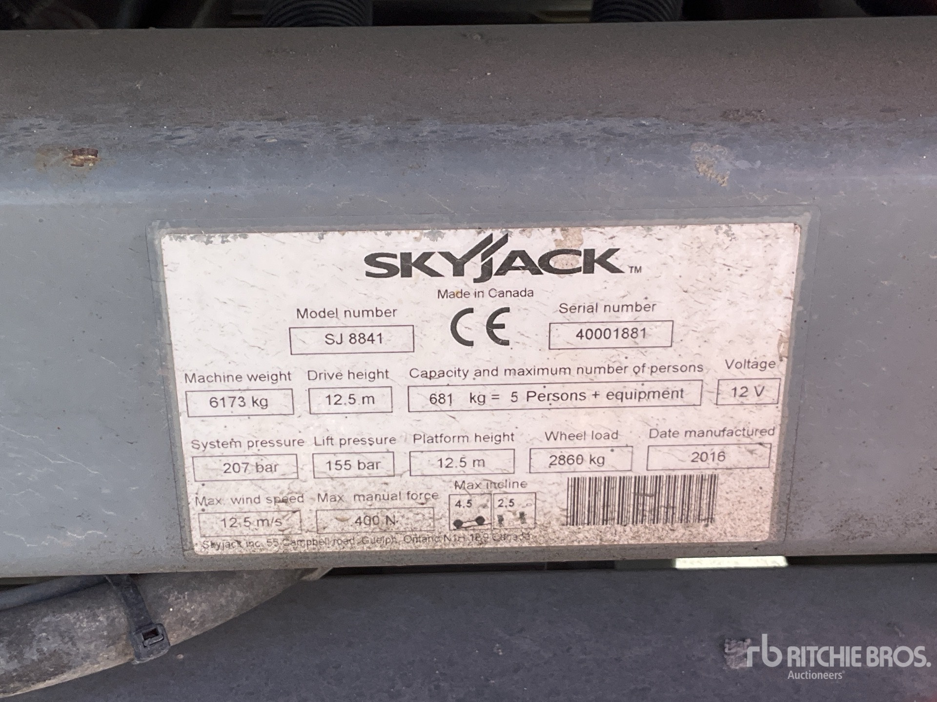 2016 Skyjack SJ8841