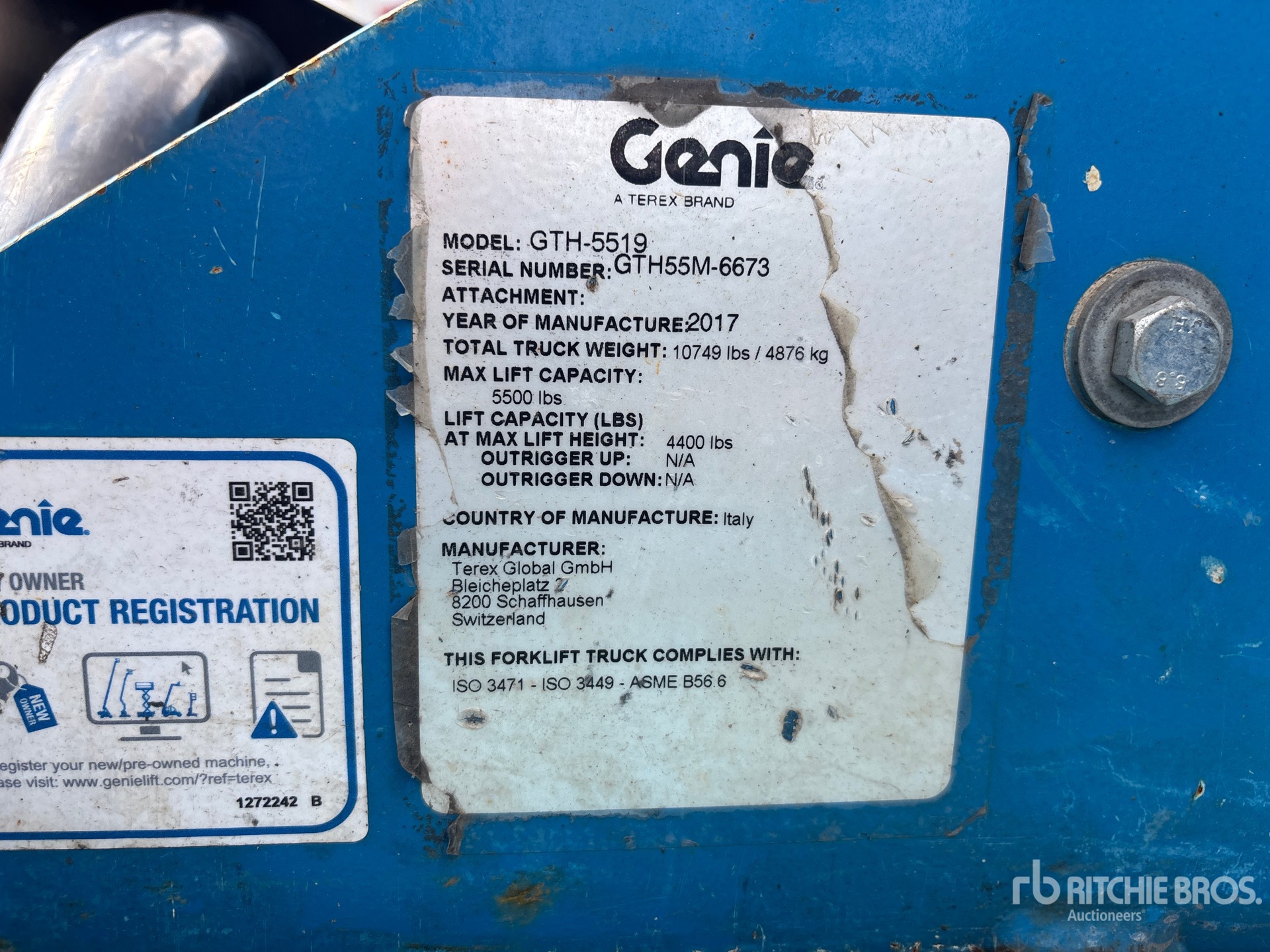 2017 Genie GTH-5519
