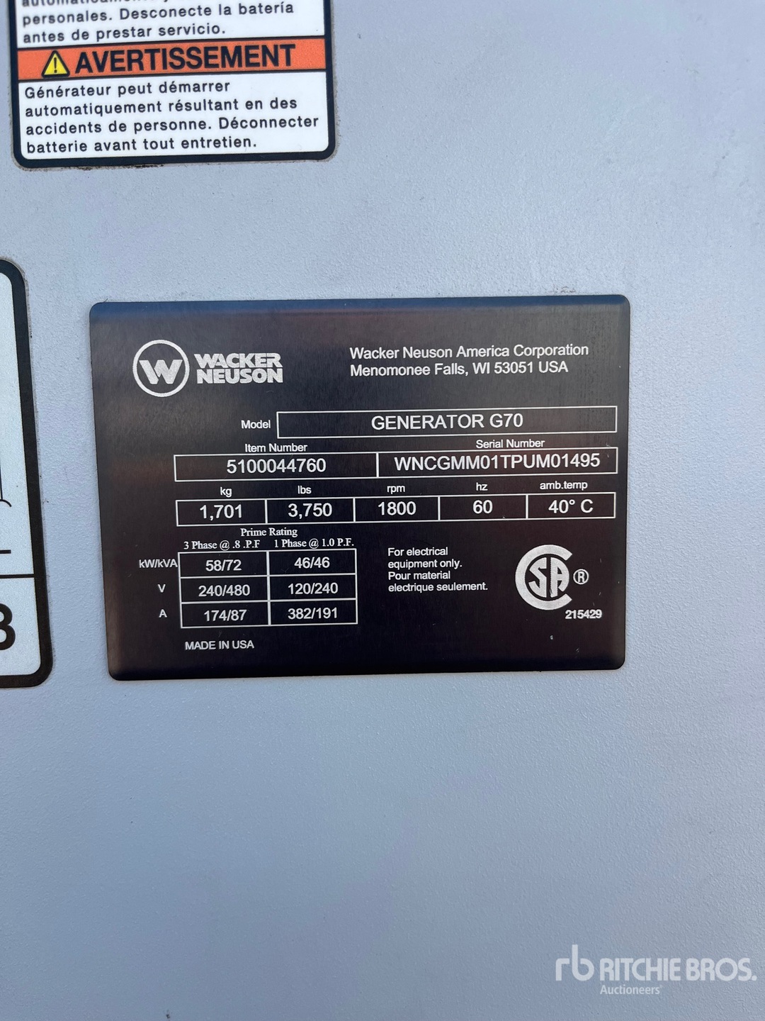 Photo of 2023 Wacker Neuson G70