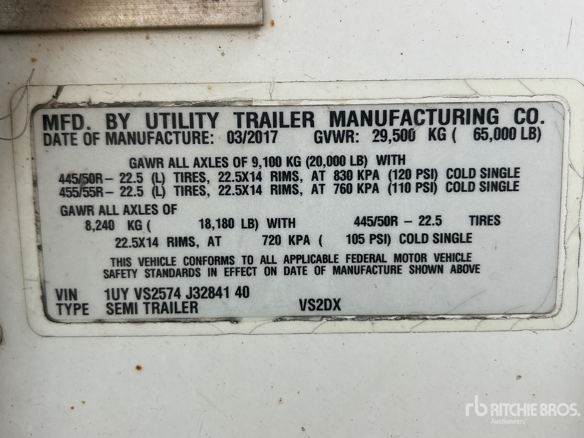 2018 Utility VS2DX