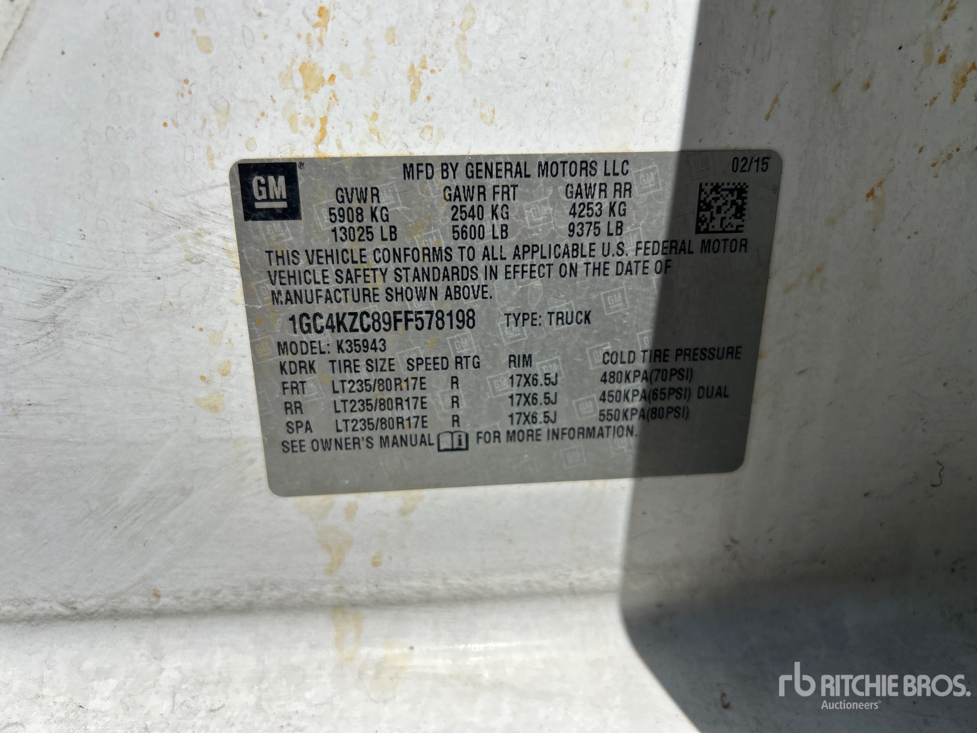 2015 Chevrolet SILVERADO 3500H