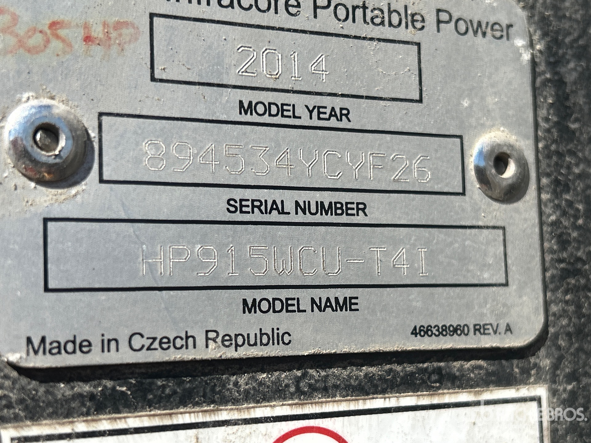 2014 Doosan Portable Power HP915WCU-T41