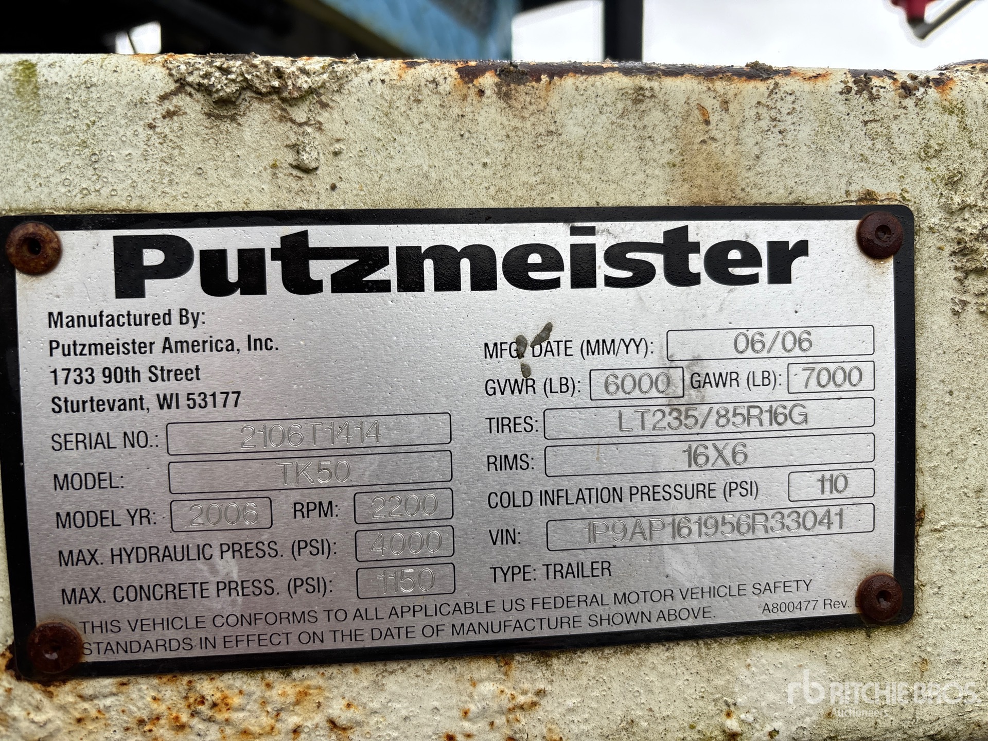 Photo of 2006 Putzmeister TK50