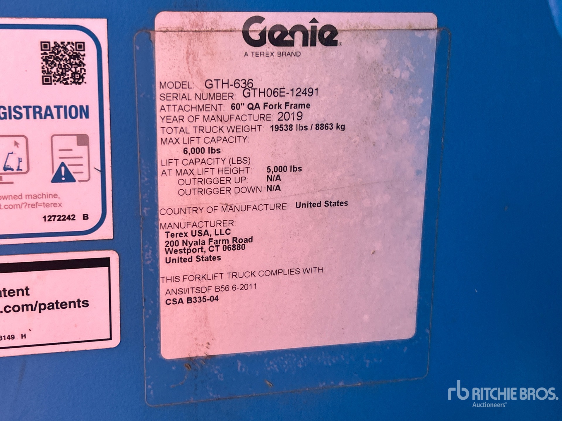 2019 Genie GTH-636