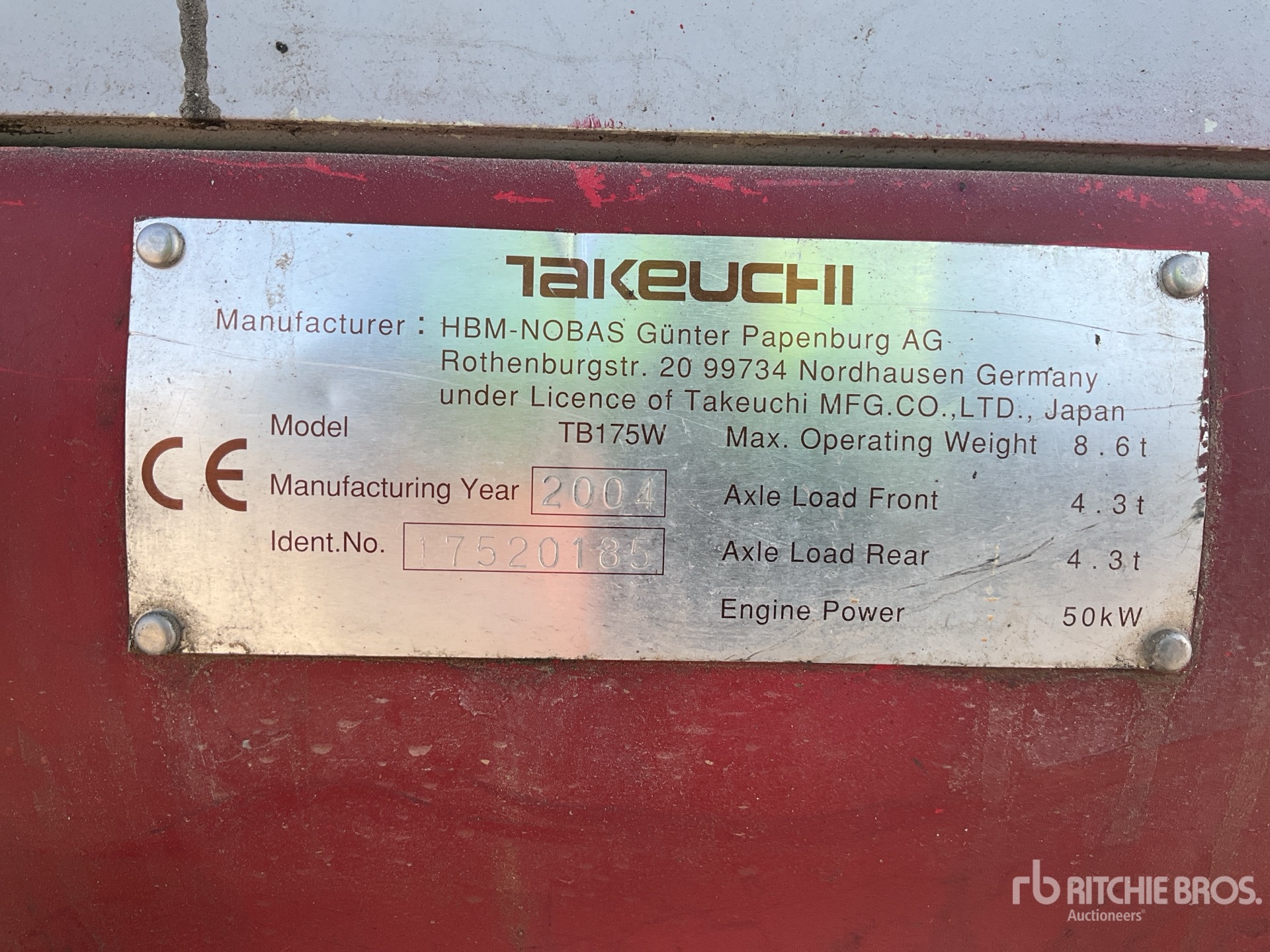 2004 Takeuchi TB175W