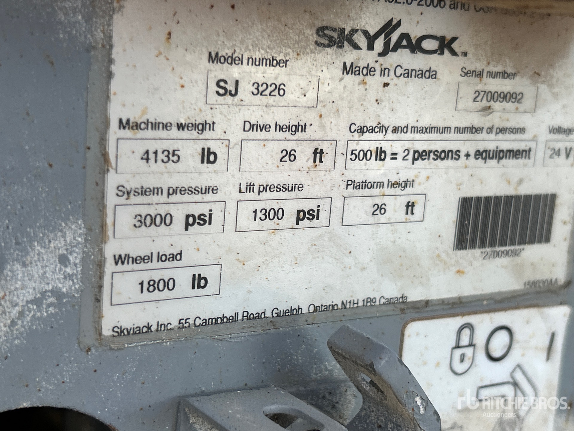 2012 Skyjack SJ3226