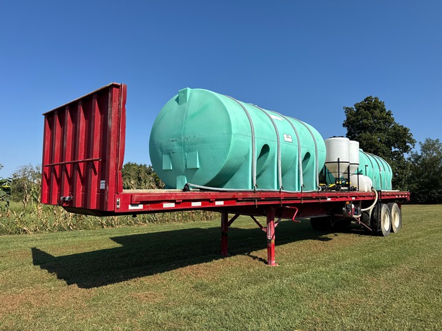 1990 Fruehauf 42 ft T/A Water tender trailer Flatbed Trailer