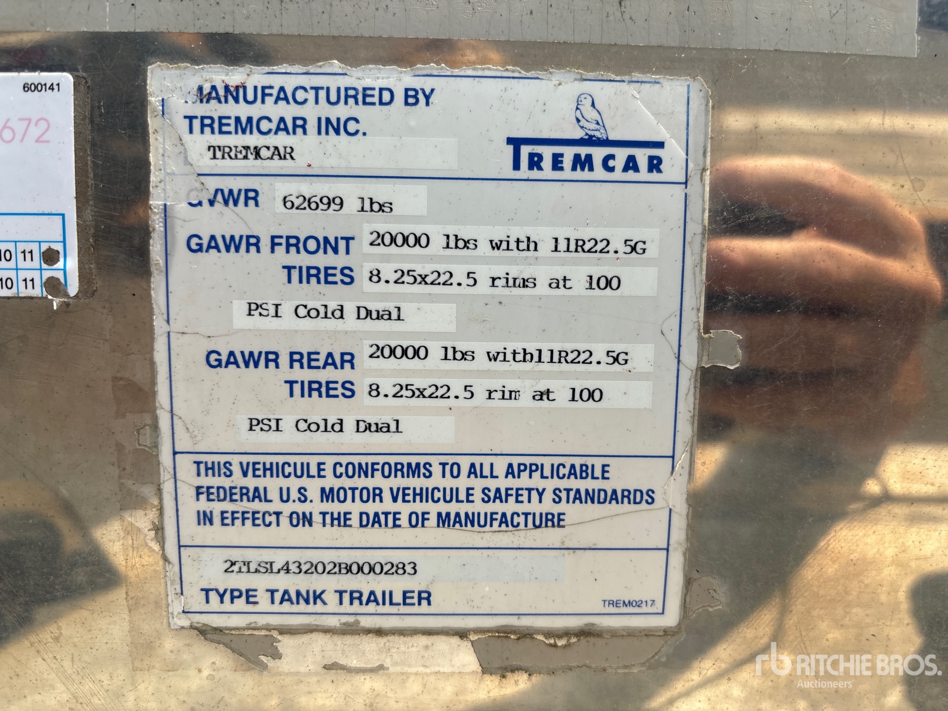 2002 Tremcar 7000 GAL T/A