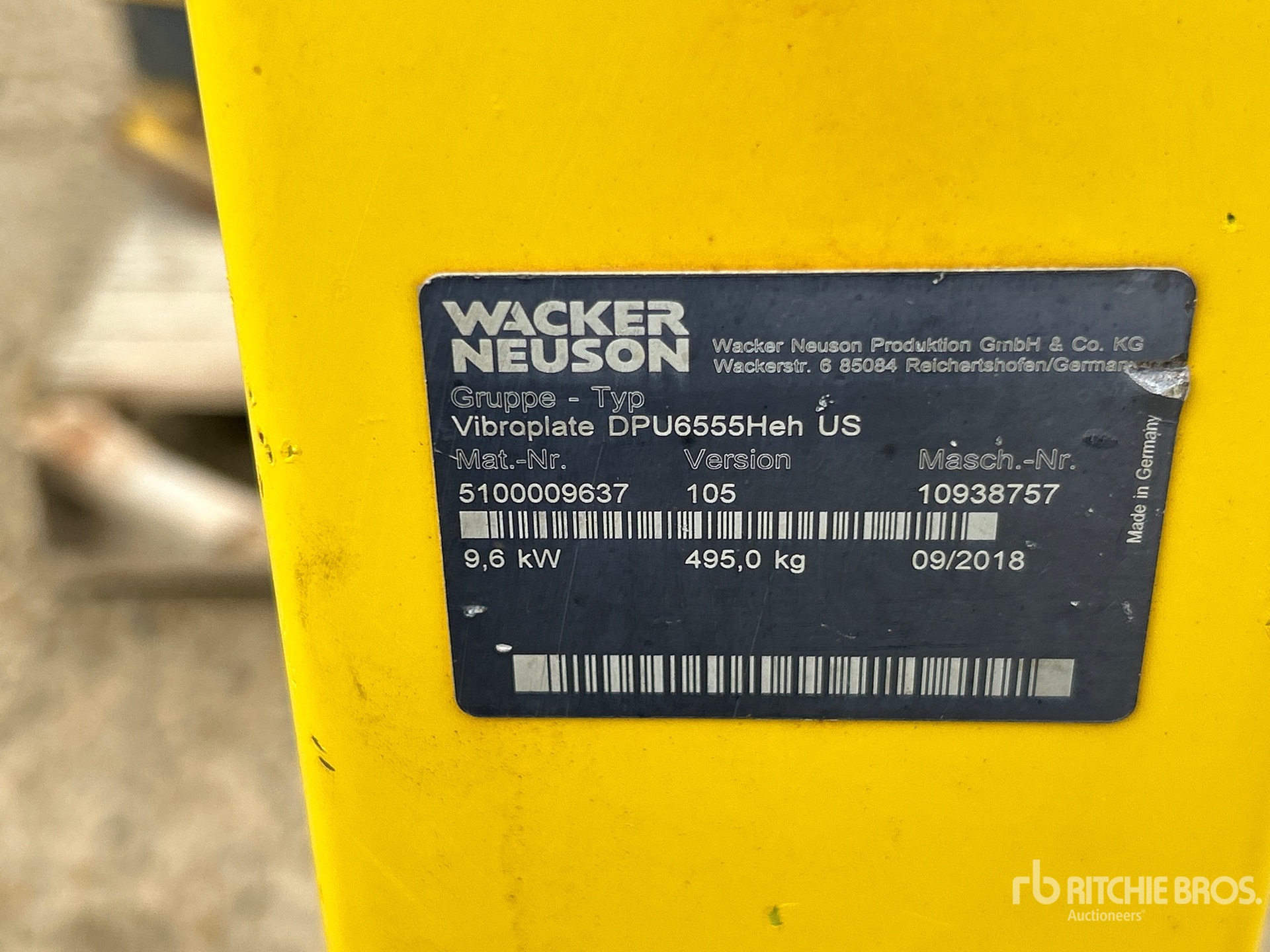 2018 Wacker Neuson DPU 6555HE