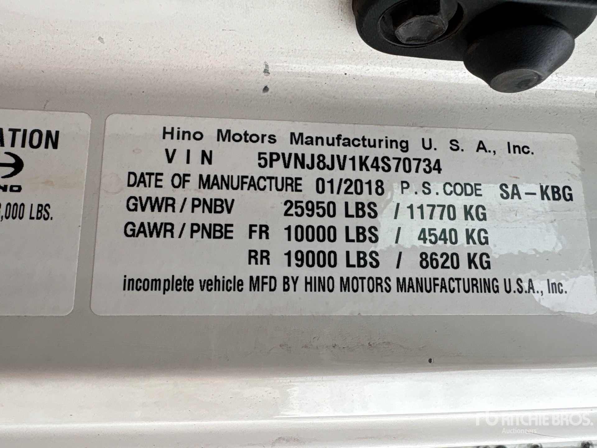 2019 Hino 268