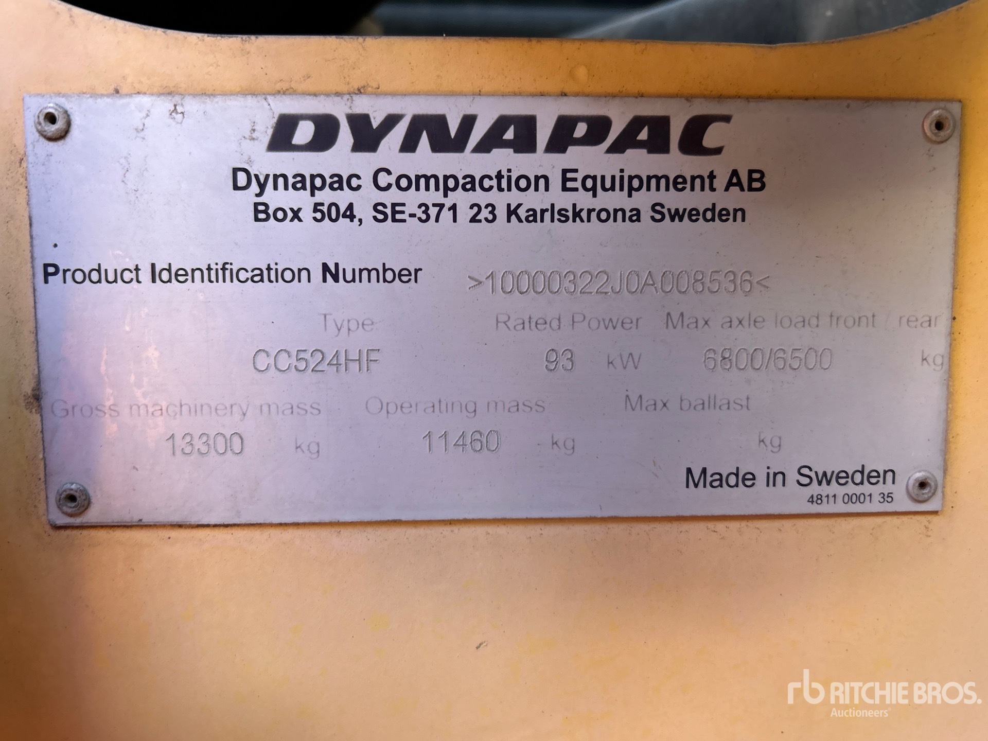 2012 Dynapac CC524HF