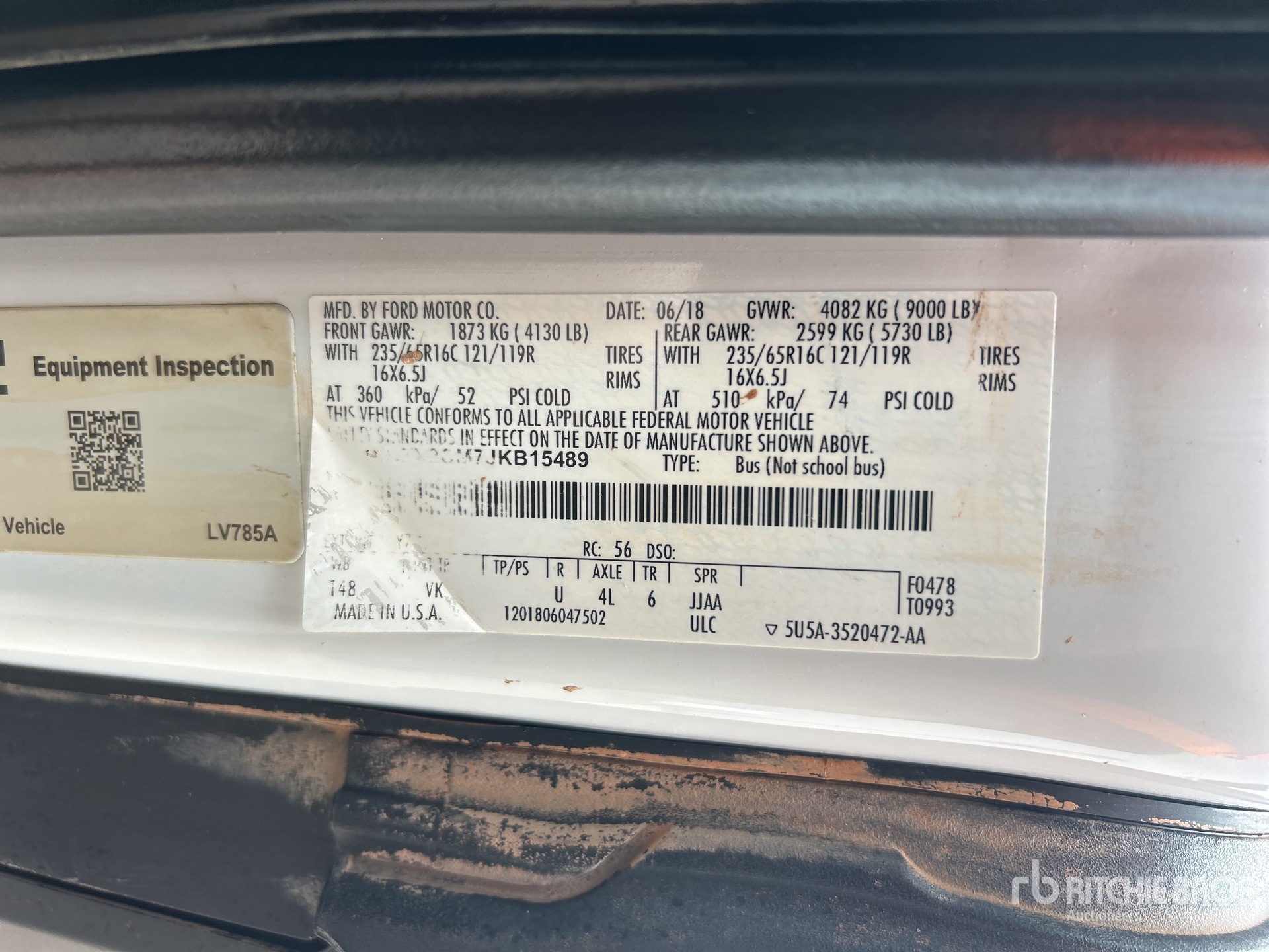 2018 Ford TRANSIT 350
