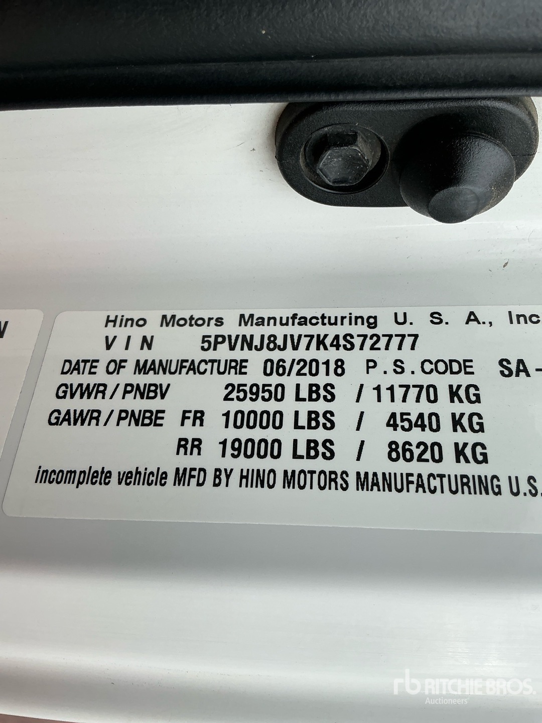 2019 Hino 268