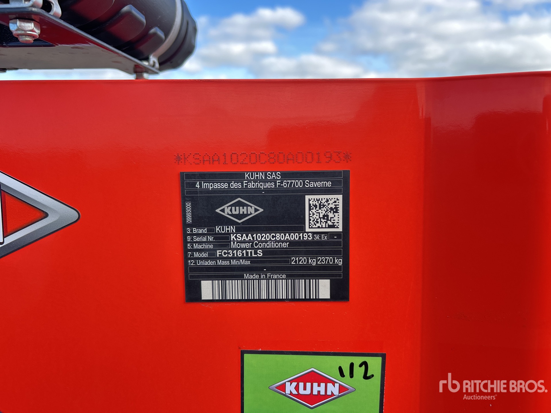 2022 Kuhn FC3161TLS