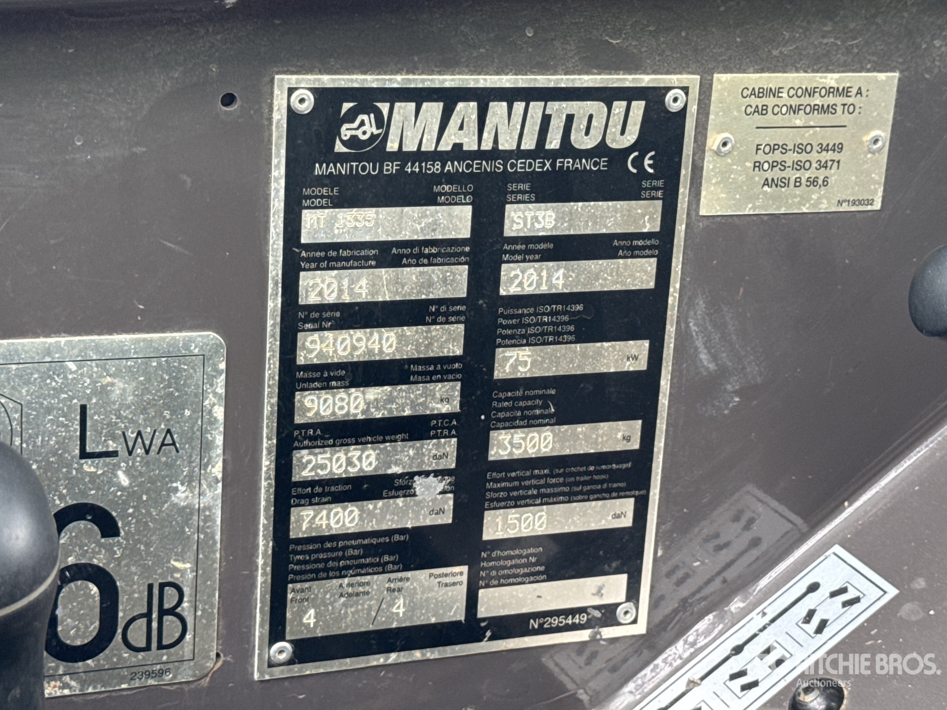 2014 Manitou MT1335