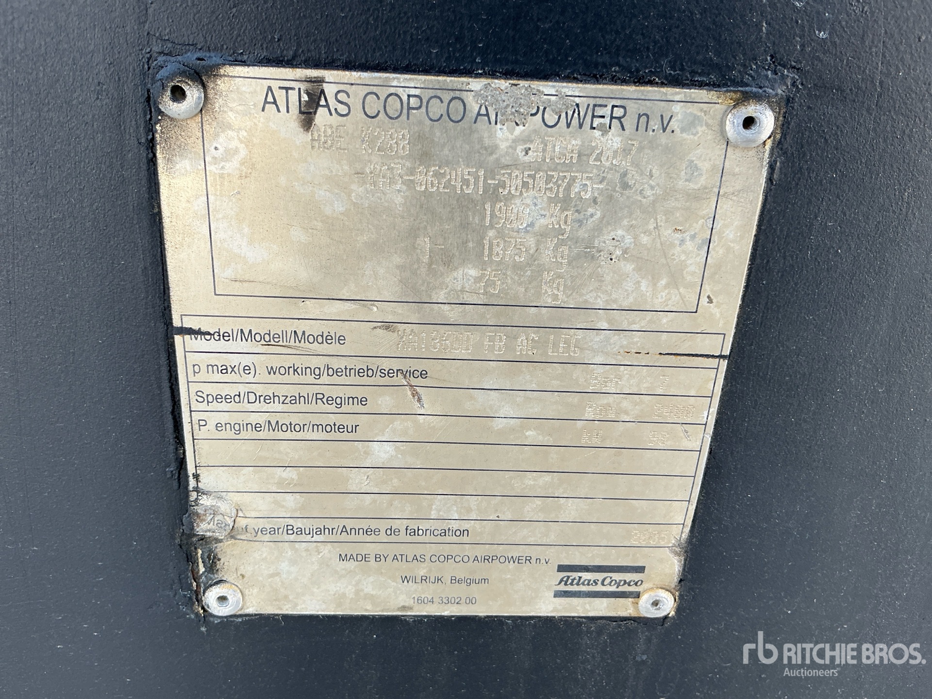 2005 Atlas Copco XA186