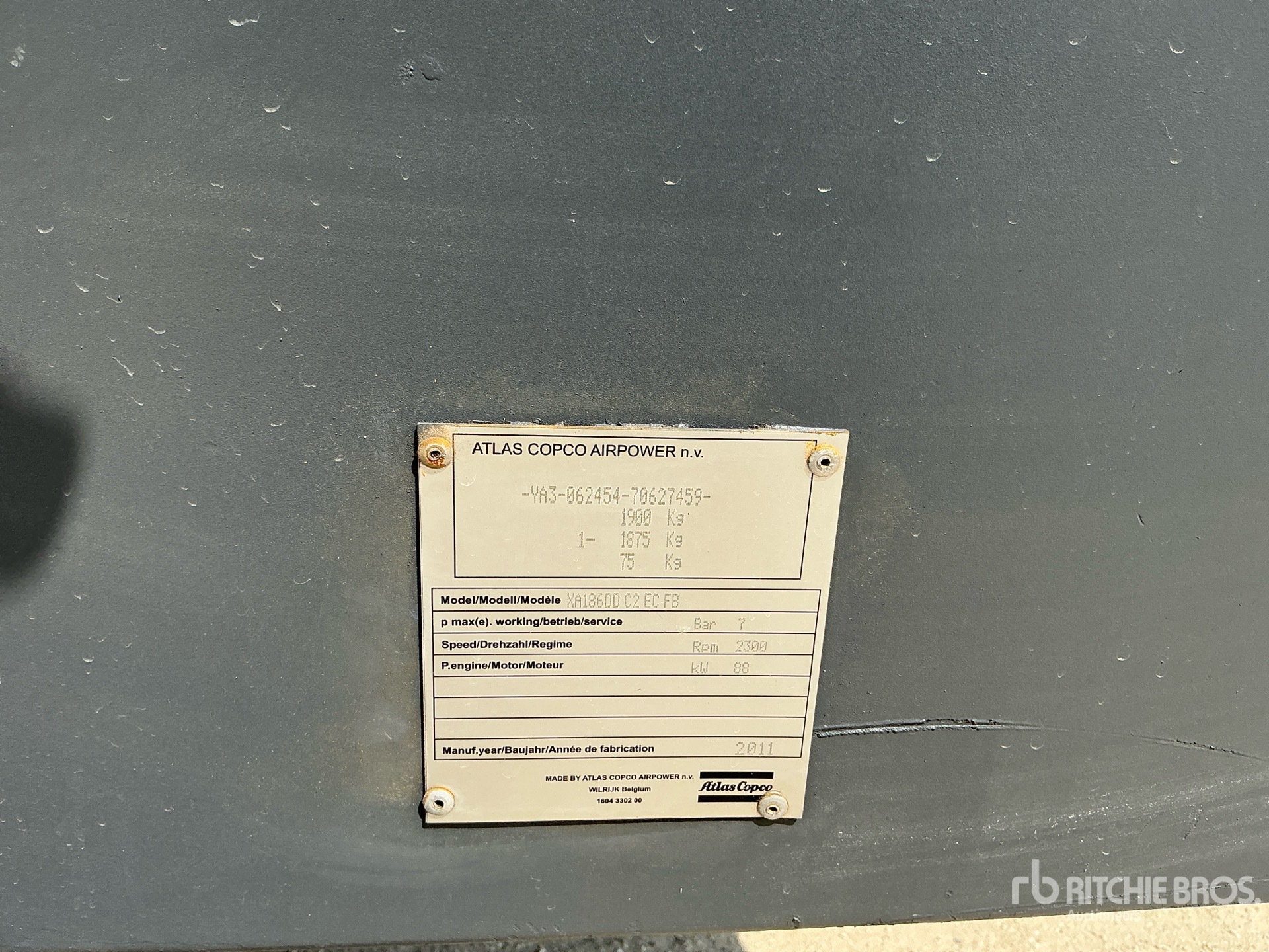 2007 Atlas Copco XA186