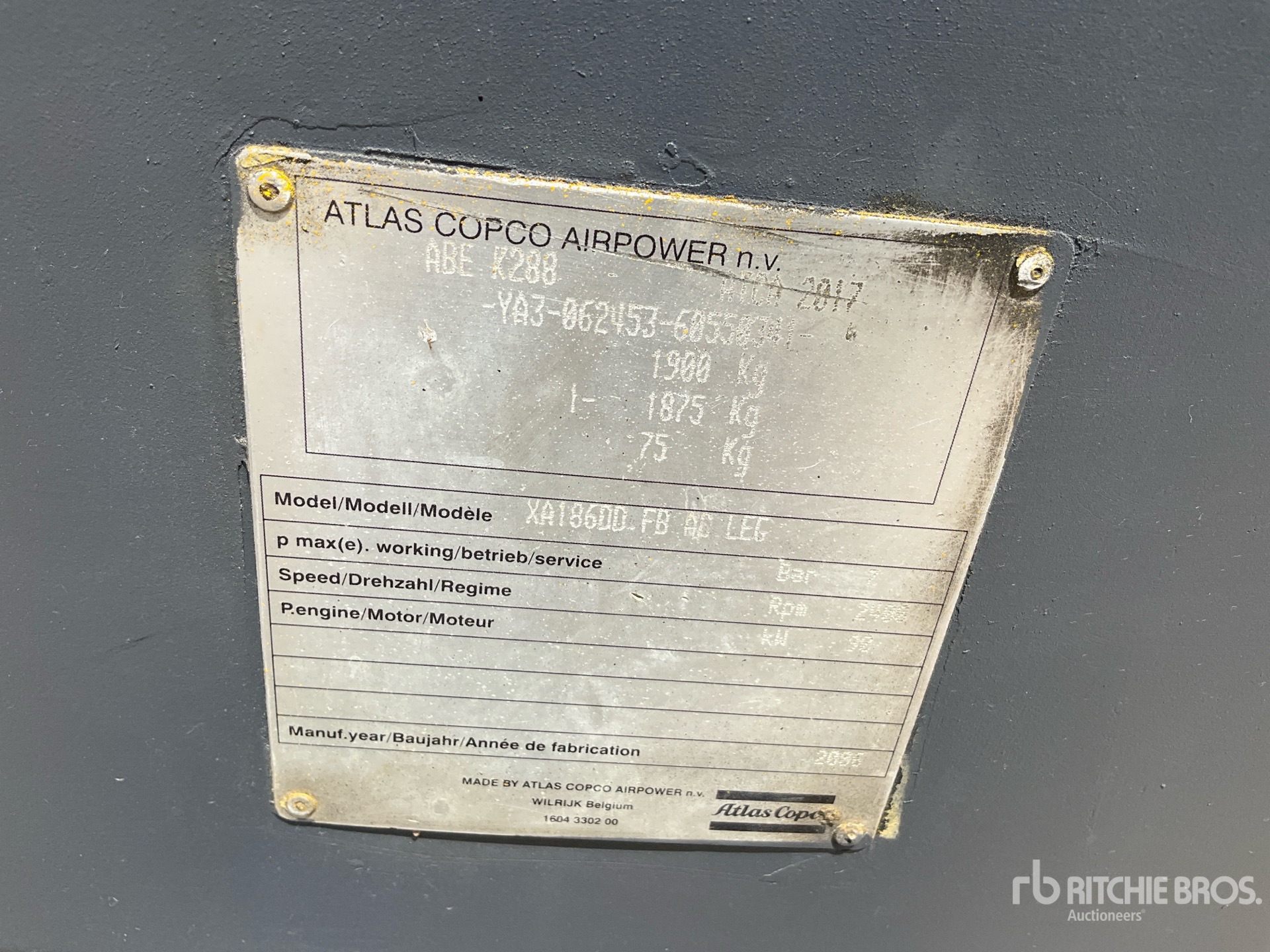 2006 Atlas Copco XA186DD
