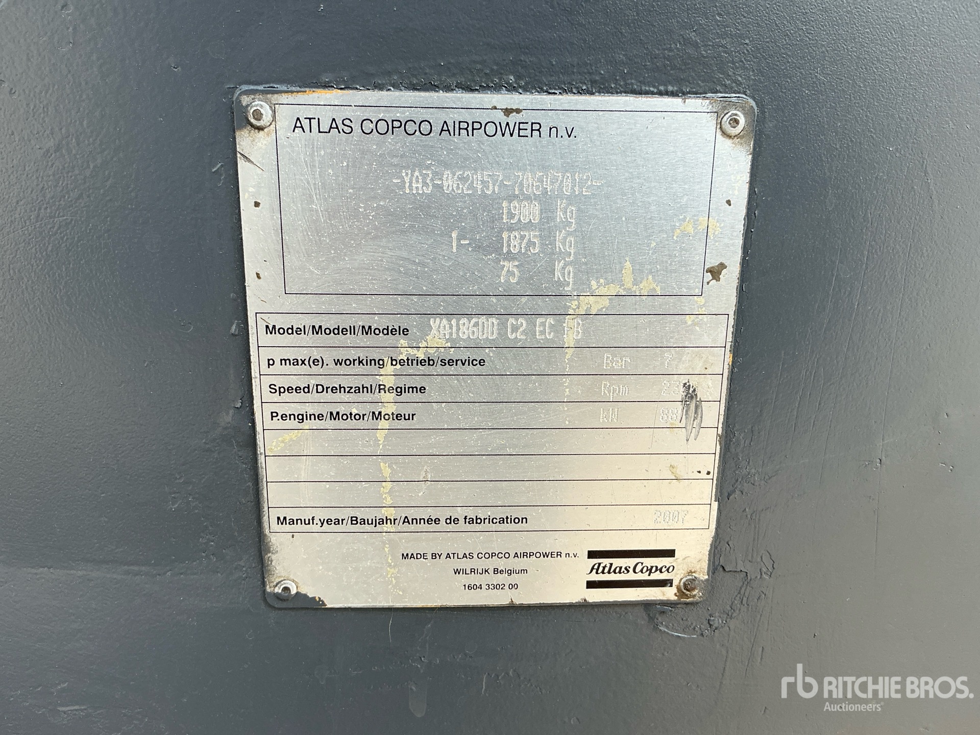 2007 Atlas Copco XA186