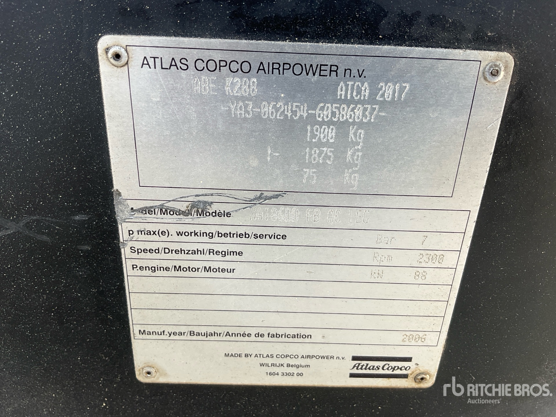 2006 Atlas Copco XA186