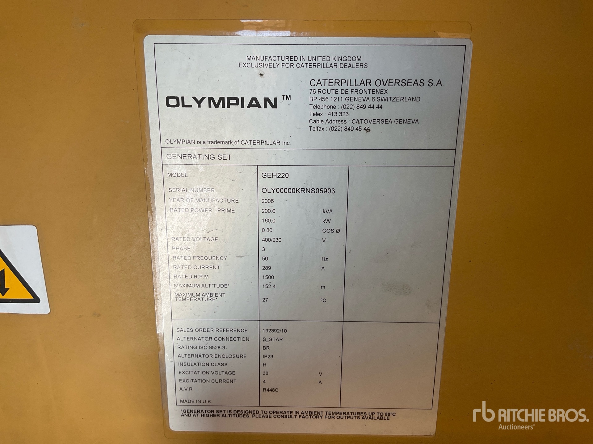 2006 Caterpillar GEH220