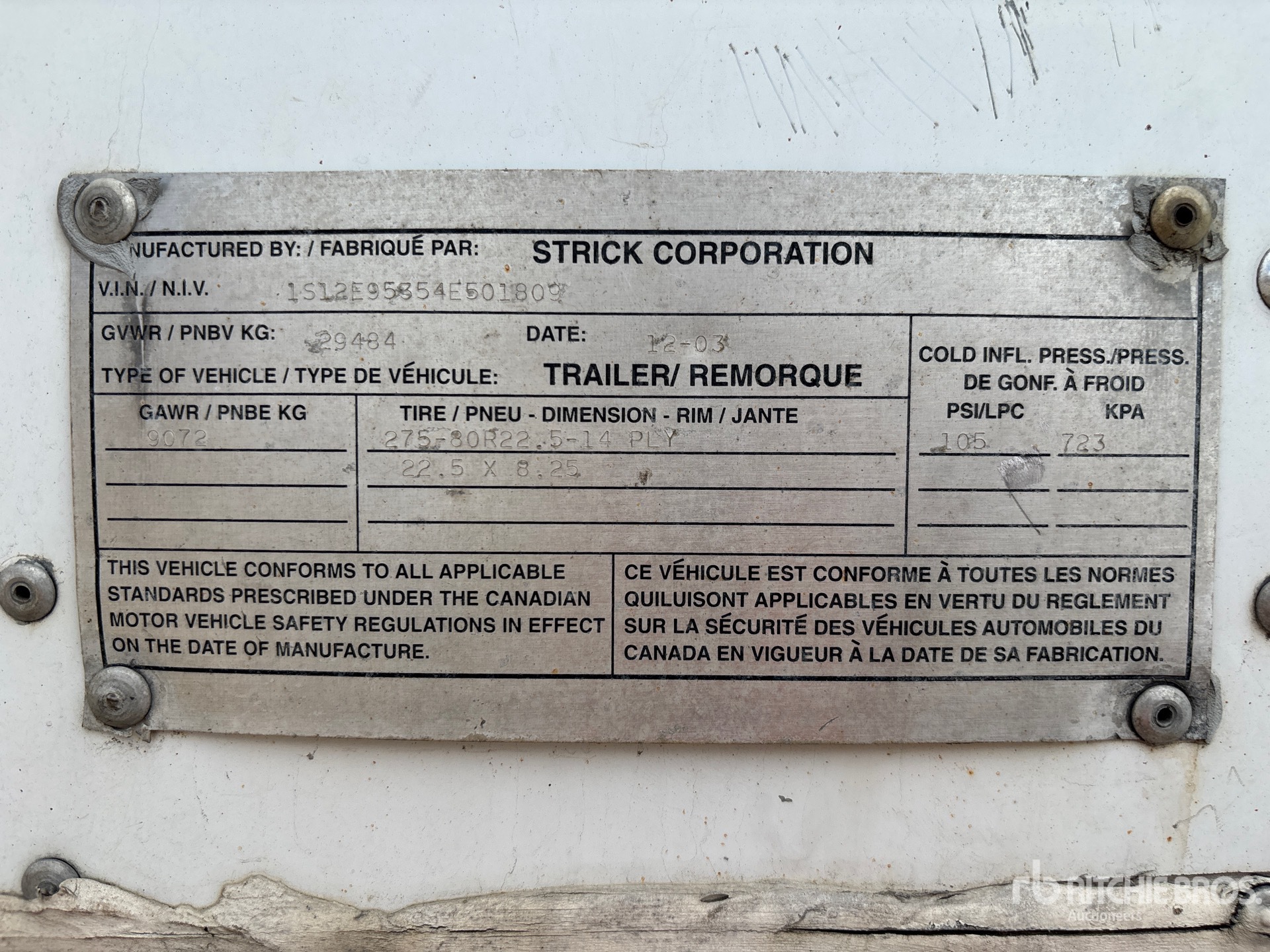 2004 Strick 53 FT T/A