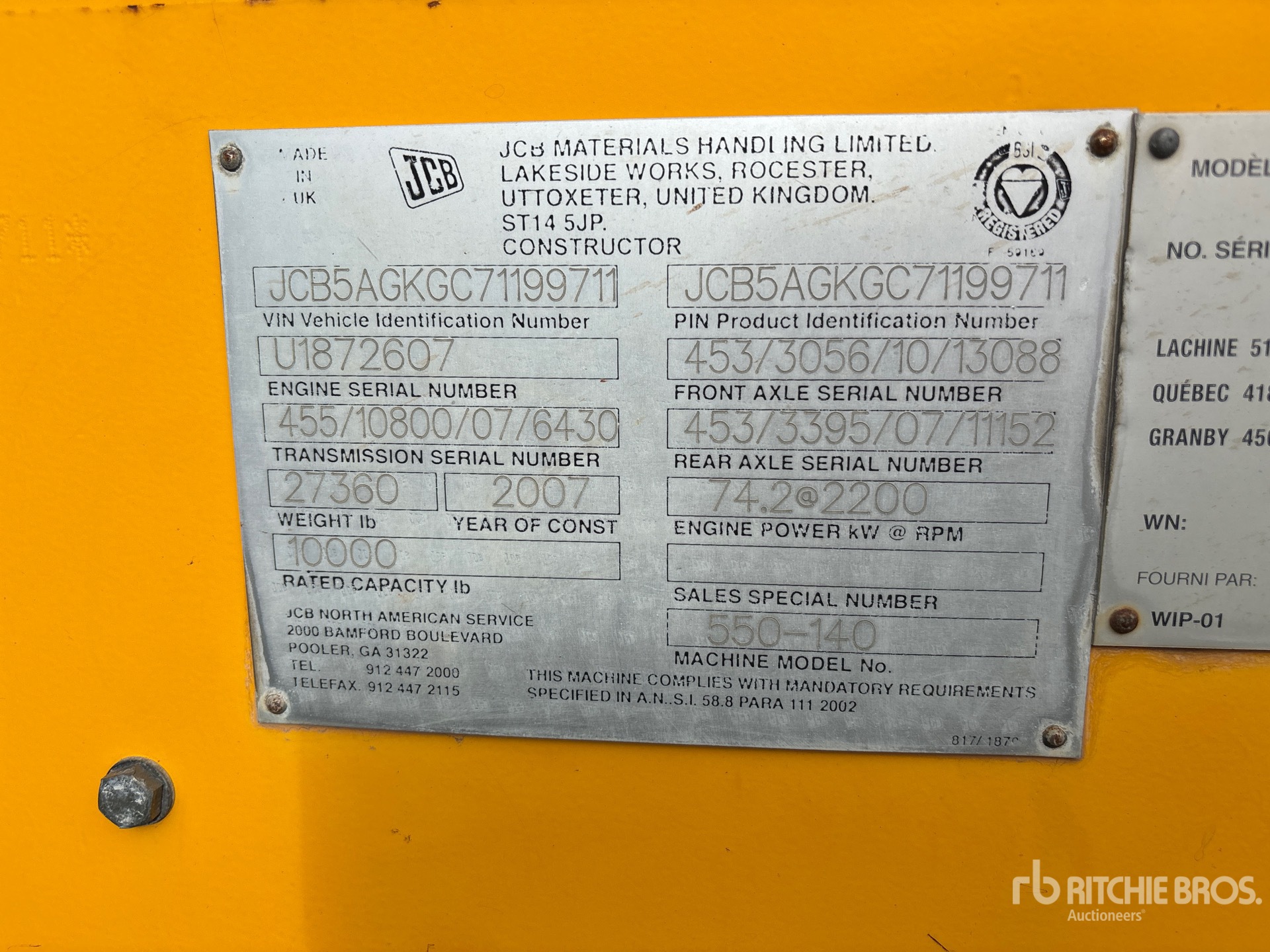 2007 JCB 550-140