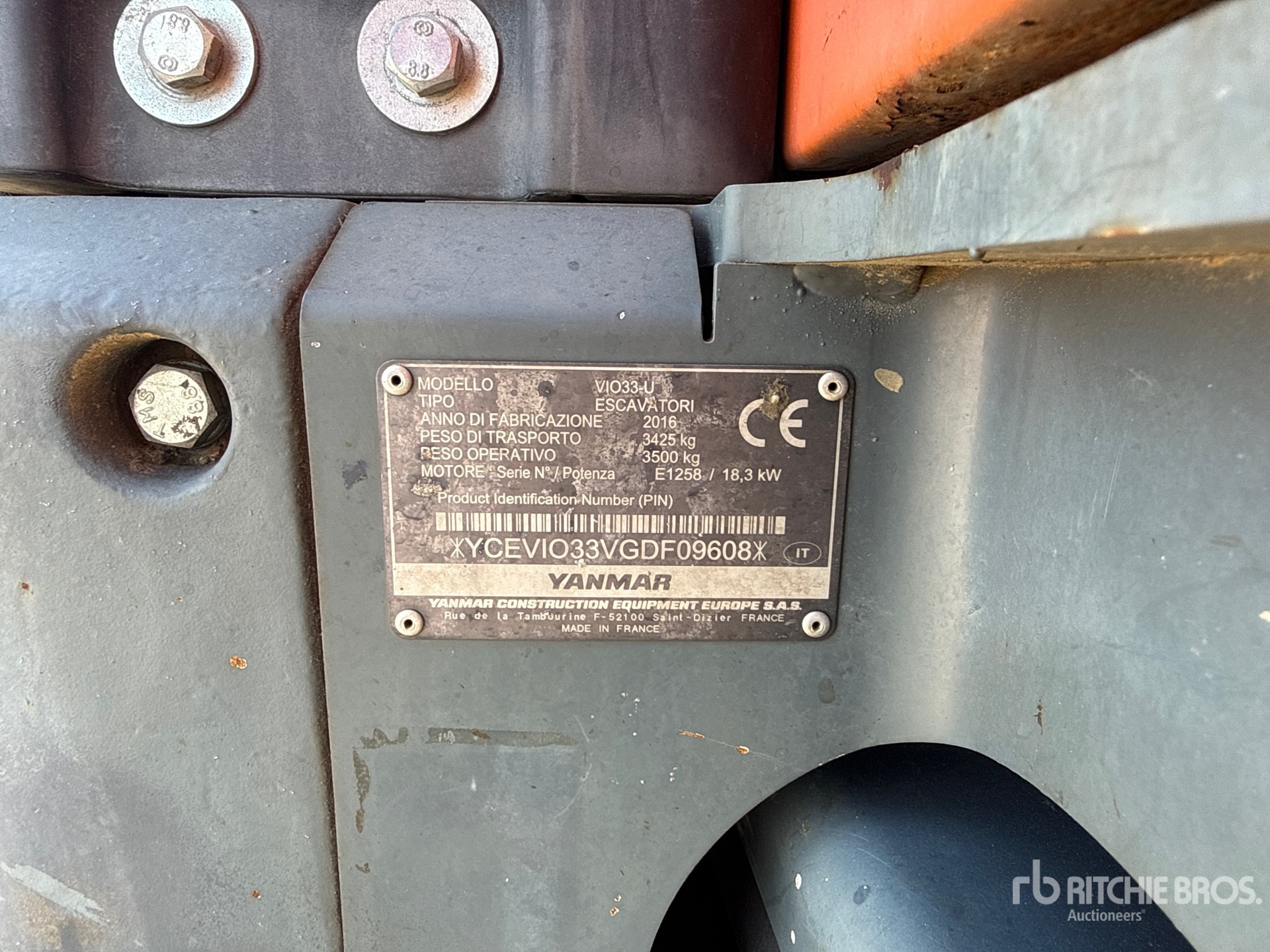 2016 Yanmar VIO33UCR