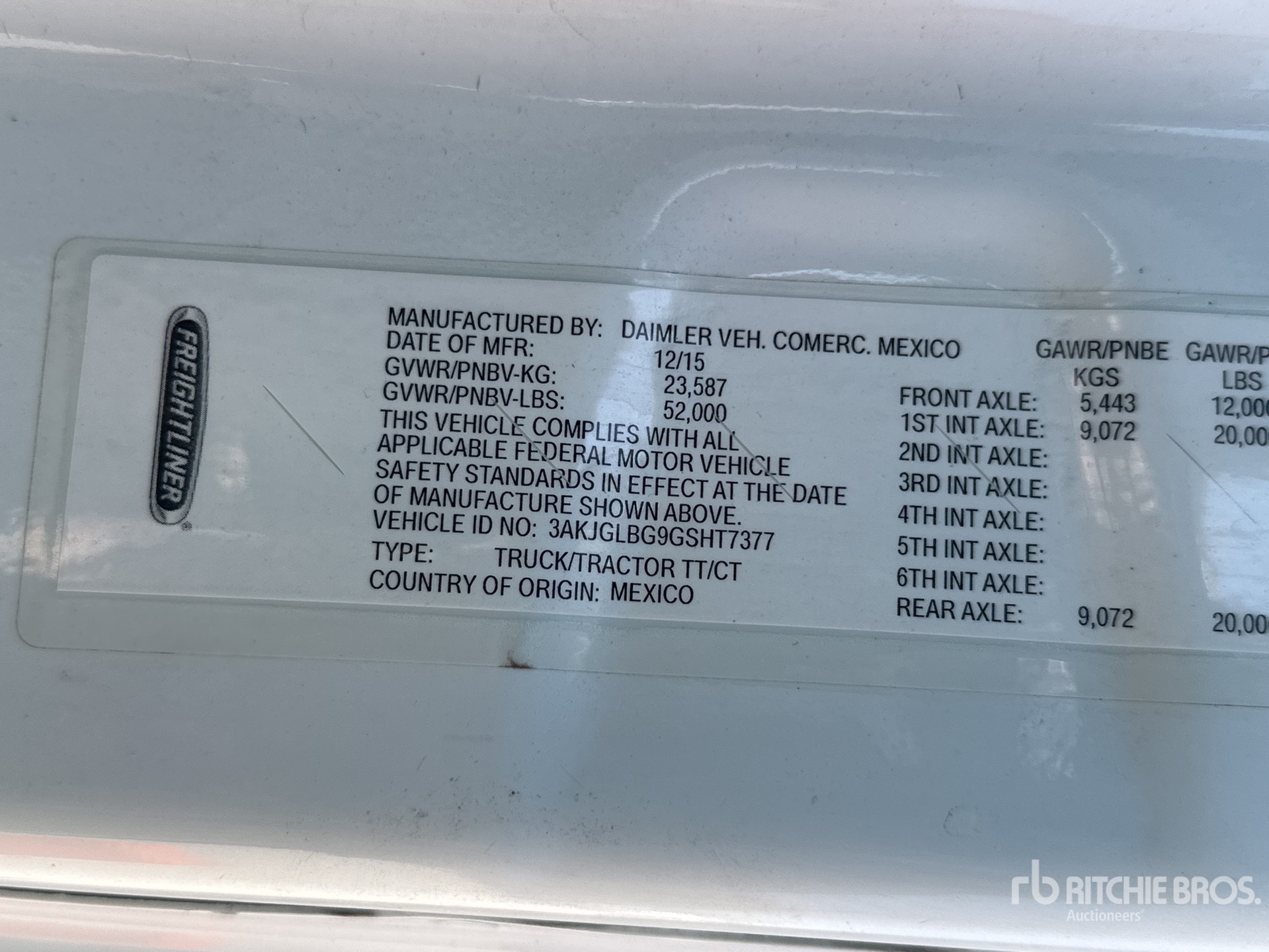 2016 Freightliner CASCADIA 125