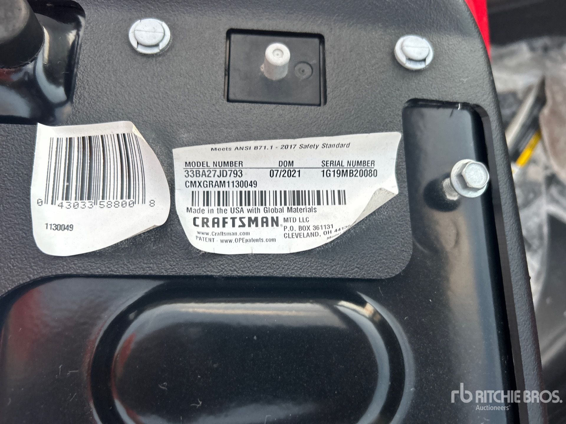 2021 Craftsman 33BA27JD793