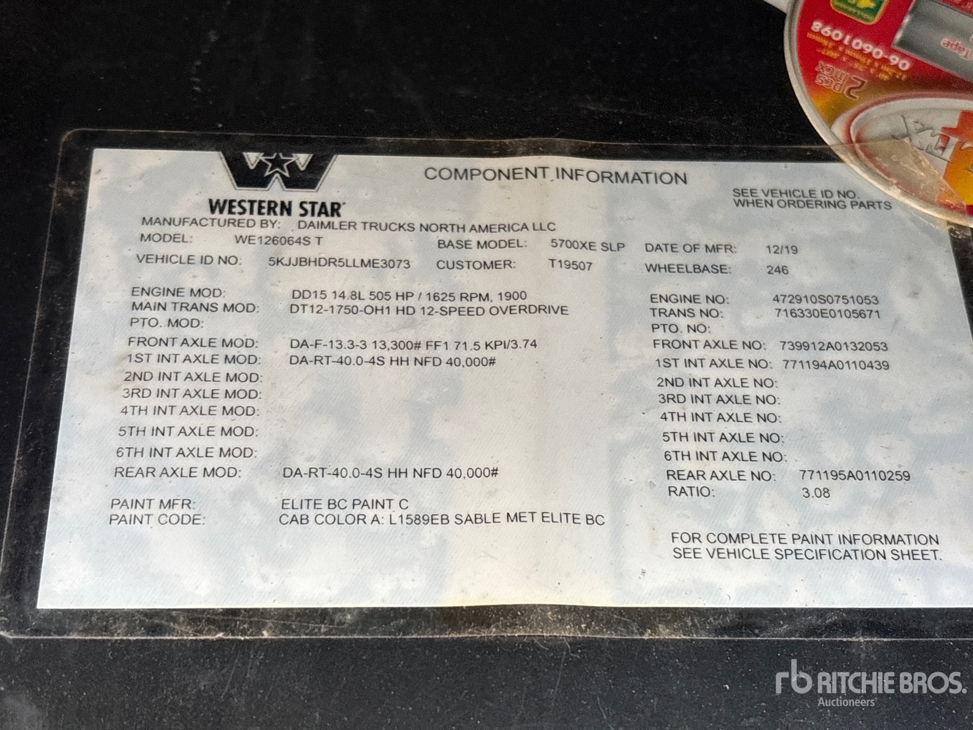 2020 Western Star 5700