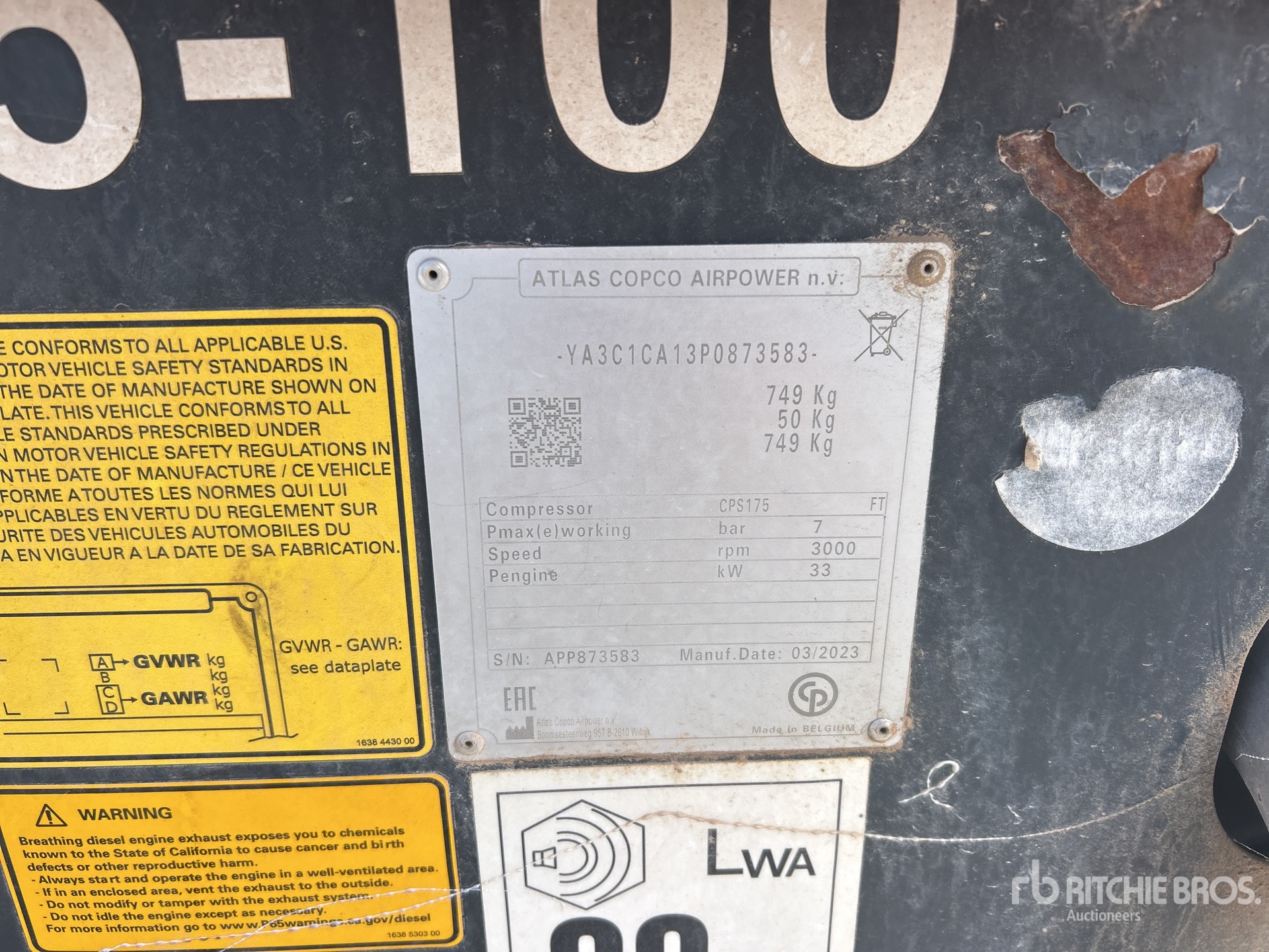 2023 Atlas Copco CPS175