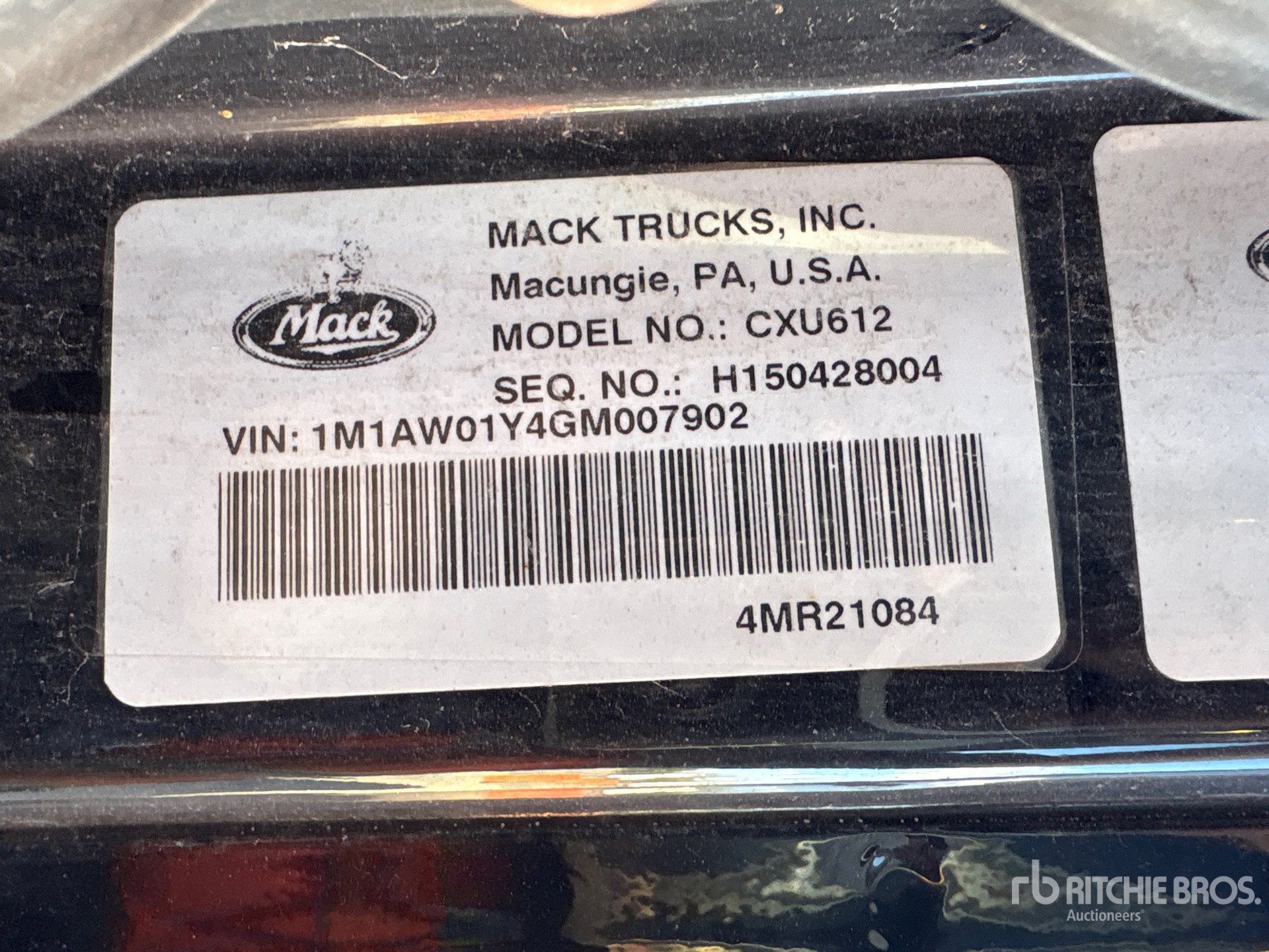 2016 Mack CXU613 PINNACLE