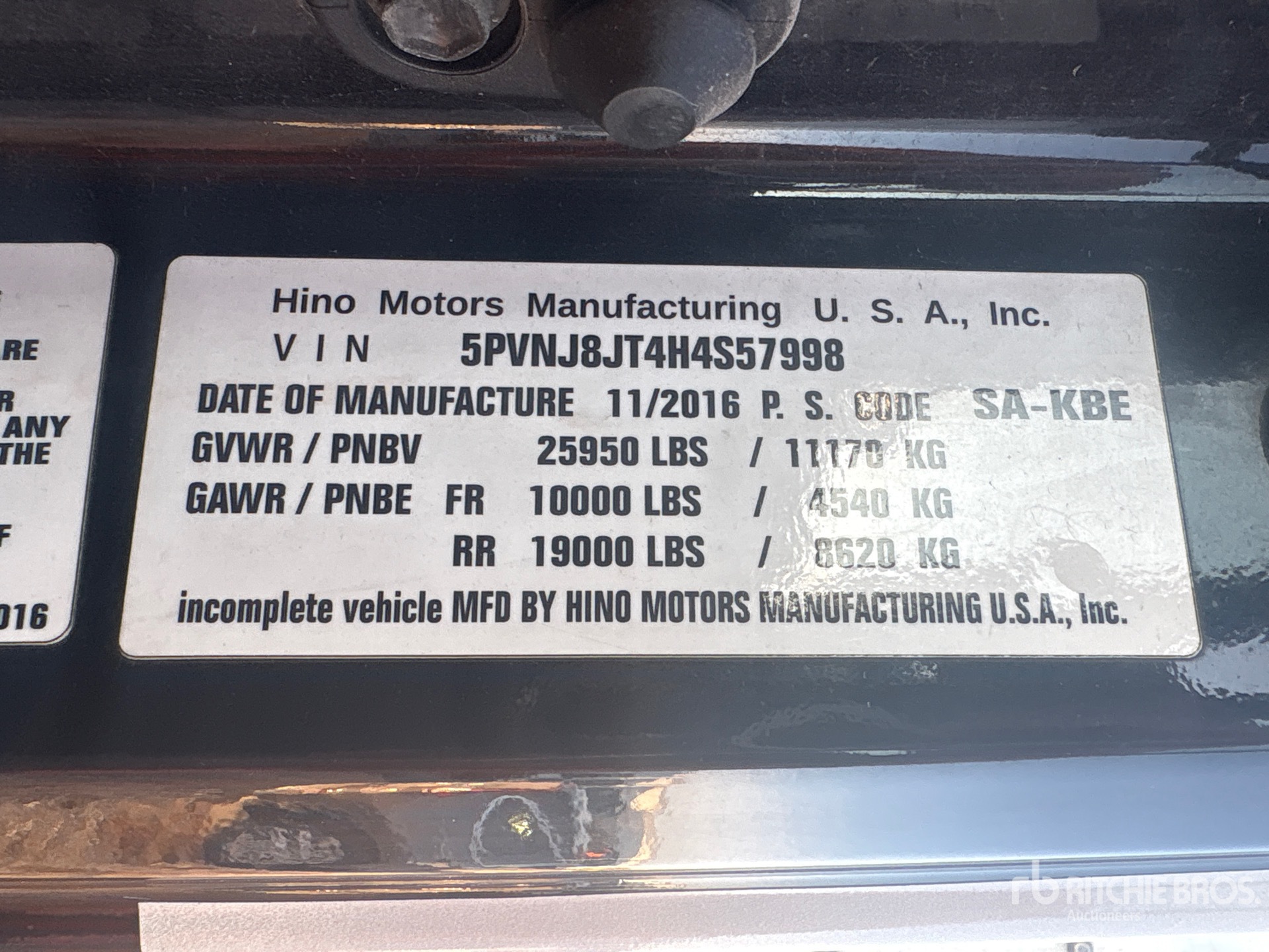 2017 Hino 268