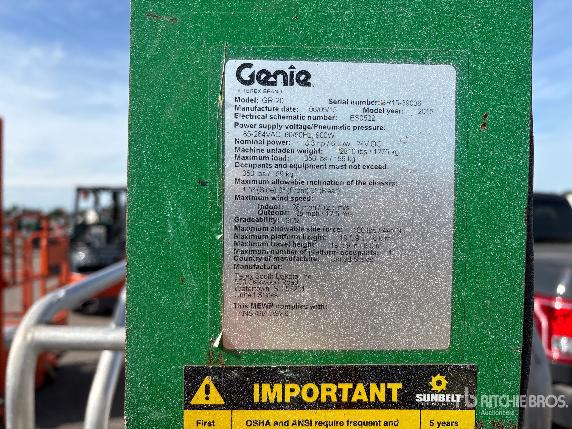 2015 Genie GR-20