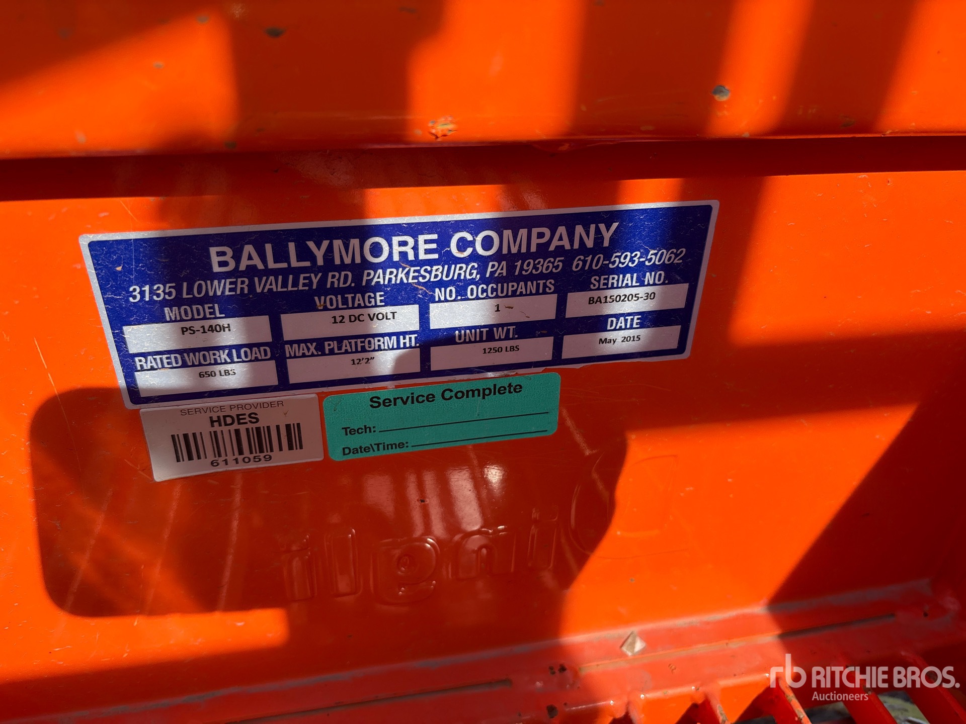 2015 Ballymore PS-140H