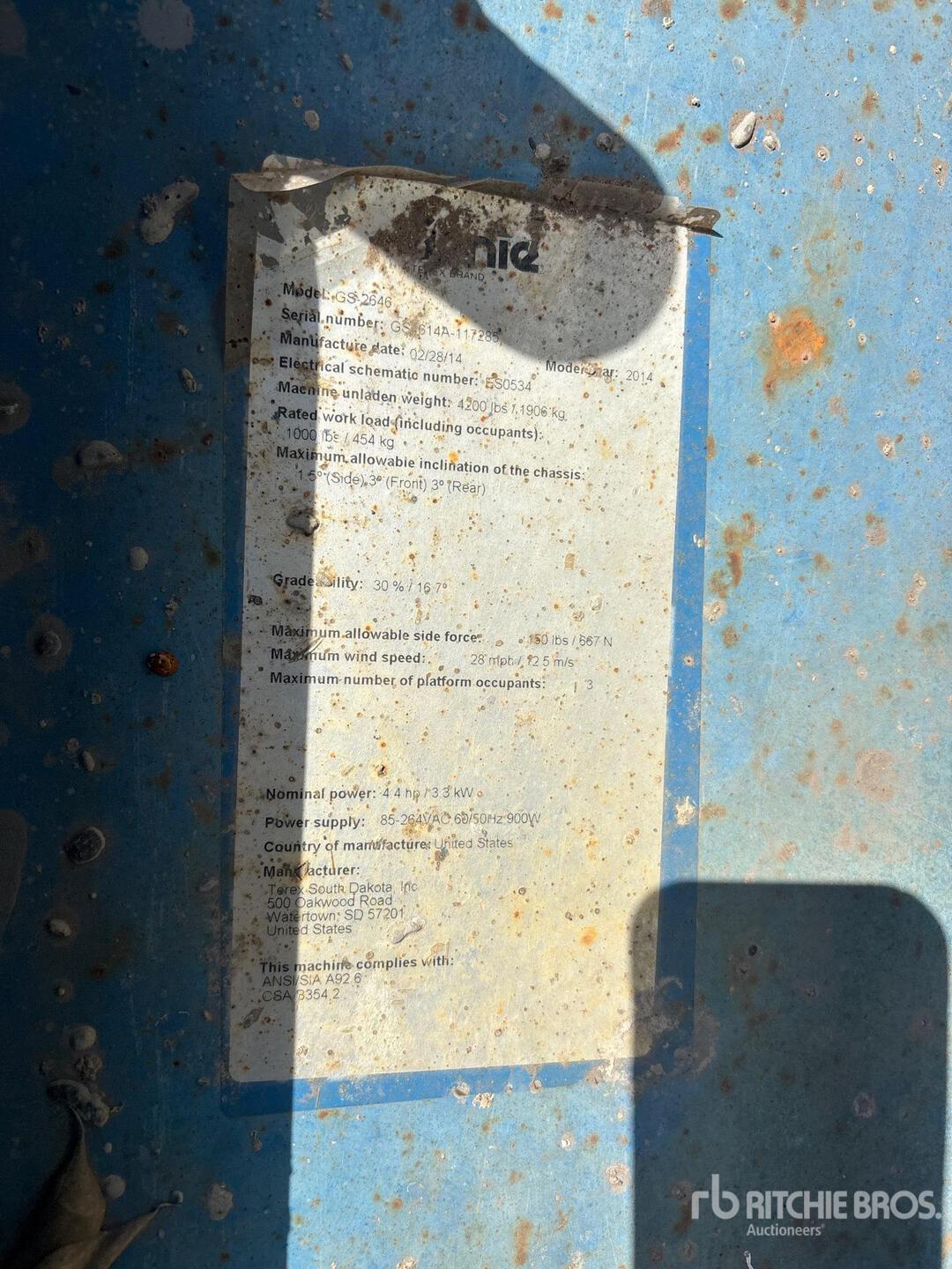 2014 Genie GS2646