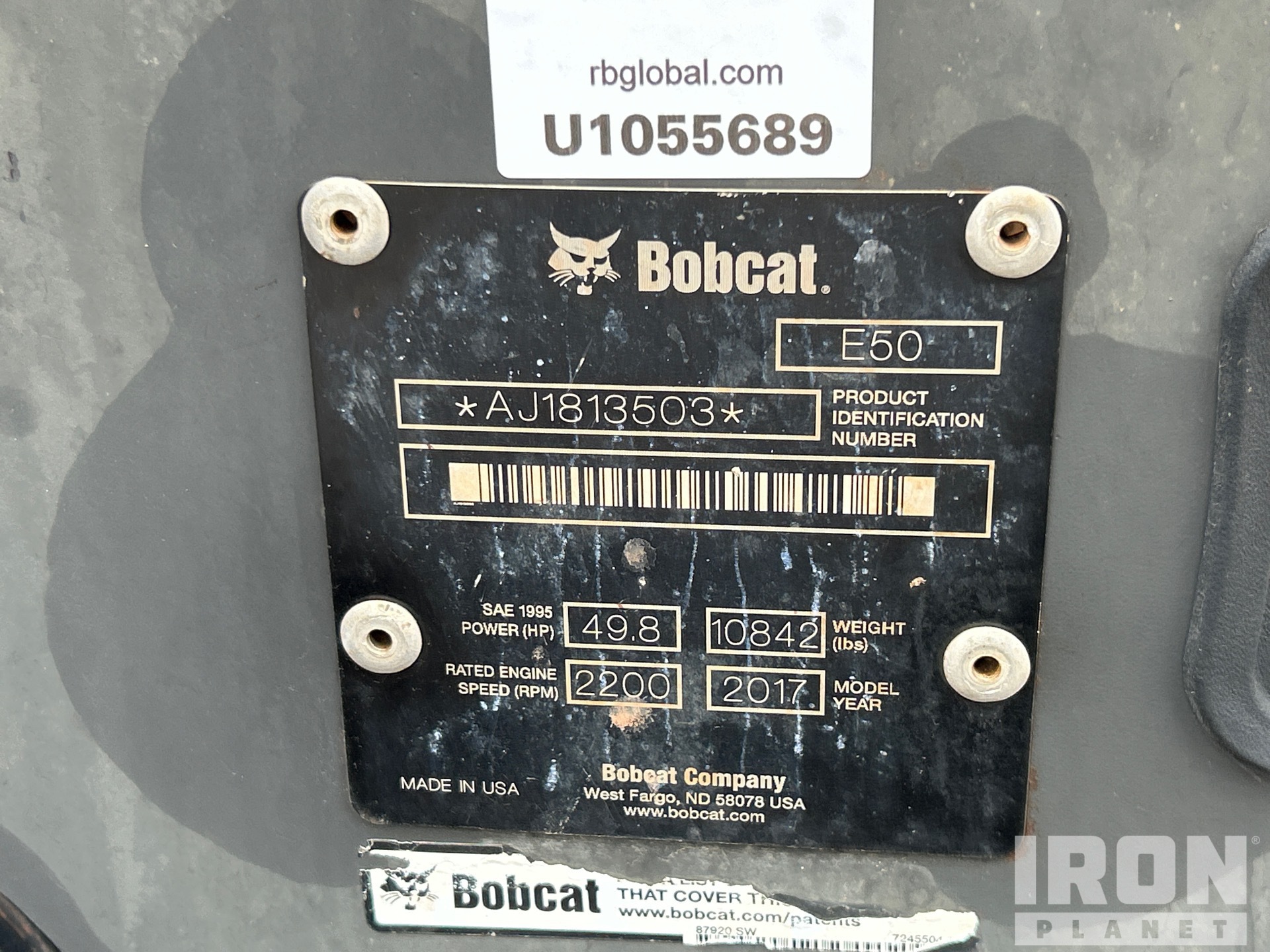 2017 Bobcat E50