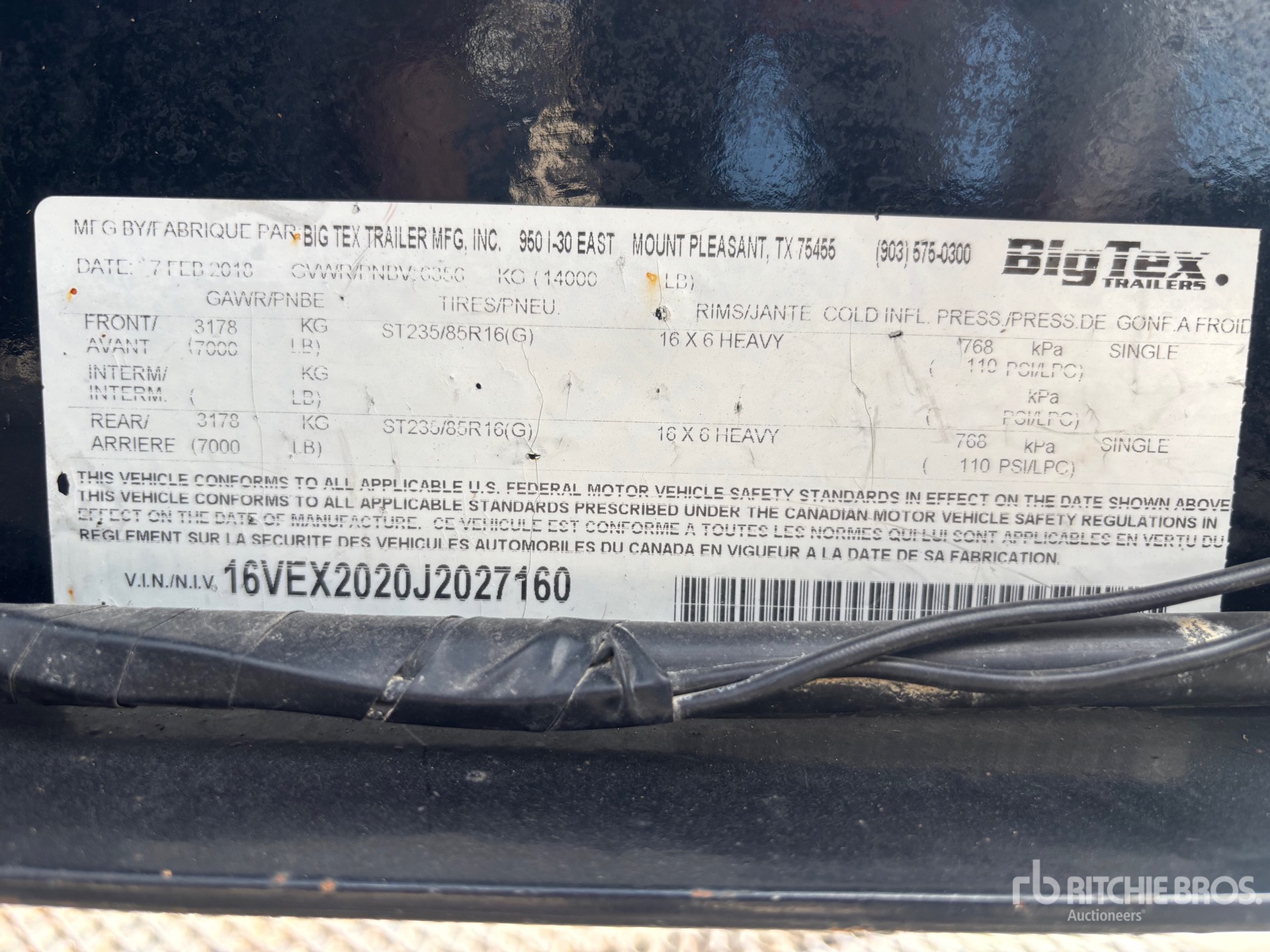 2018 Big Tex 14ET-20