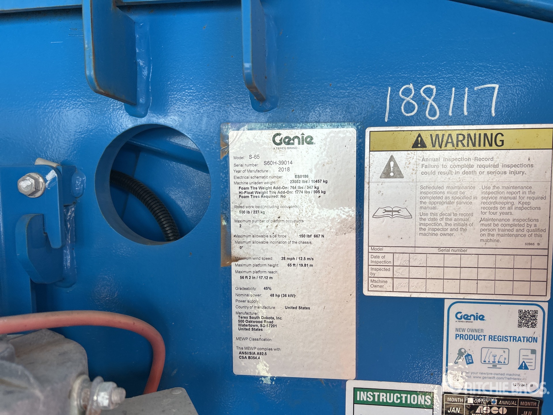 2018 Genie S-65