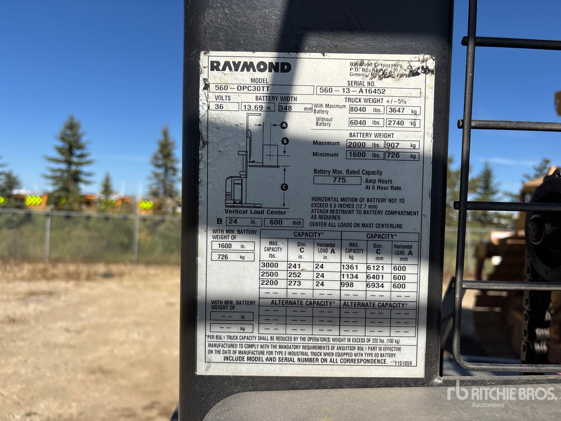 2013 Raymond 560-OPC30TT