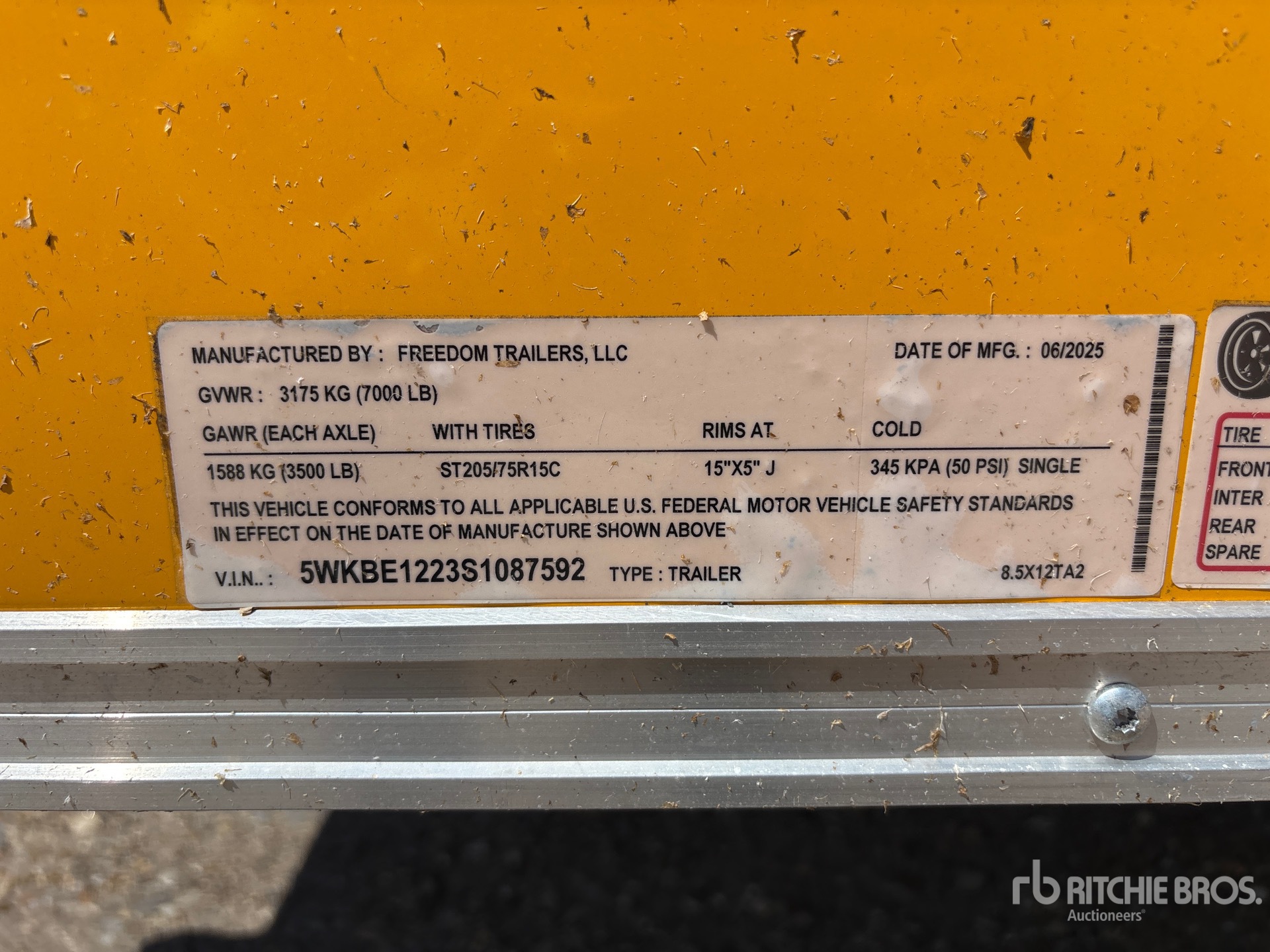 2025 Freedom Trailers 8.5X12TA2